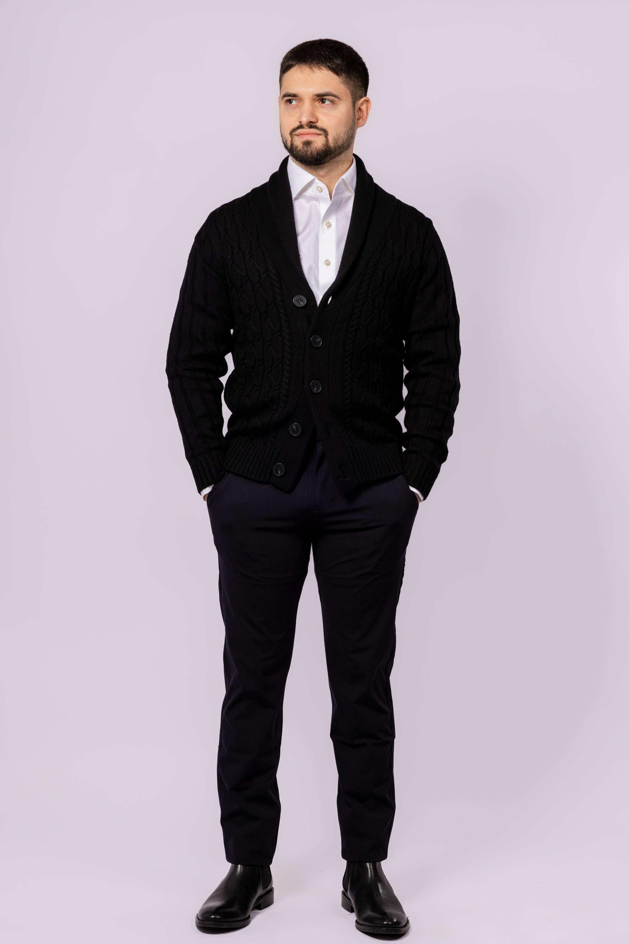 Cable Knit Cardigan - Atica Man