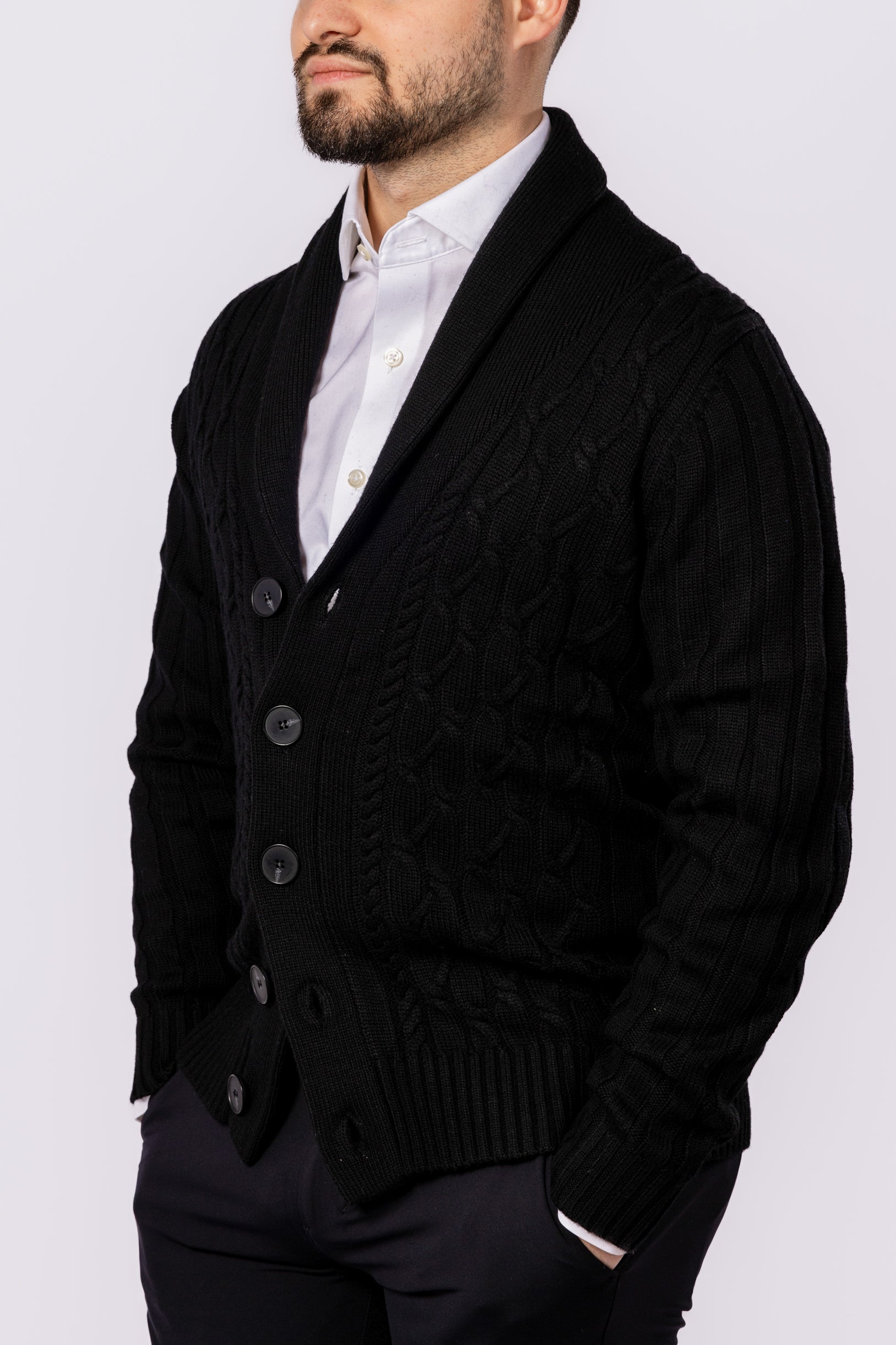 Cable Knit Cardigan - Atica Man