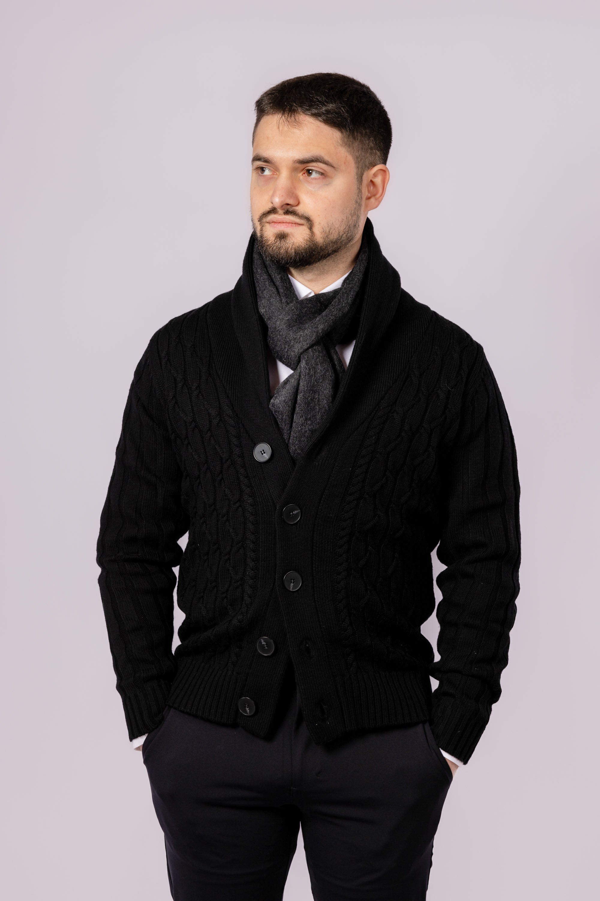 Cable Knit Cardigan - Atica Man