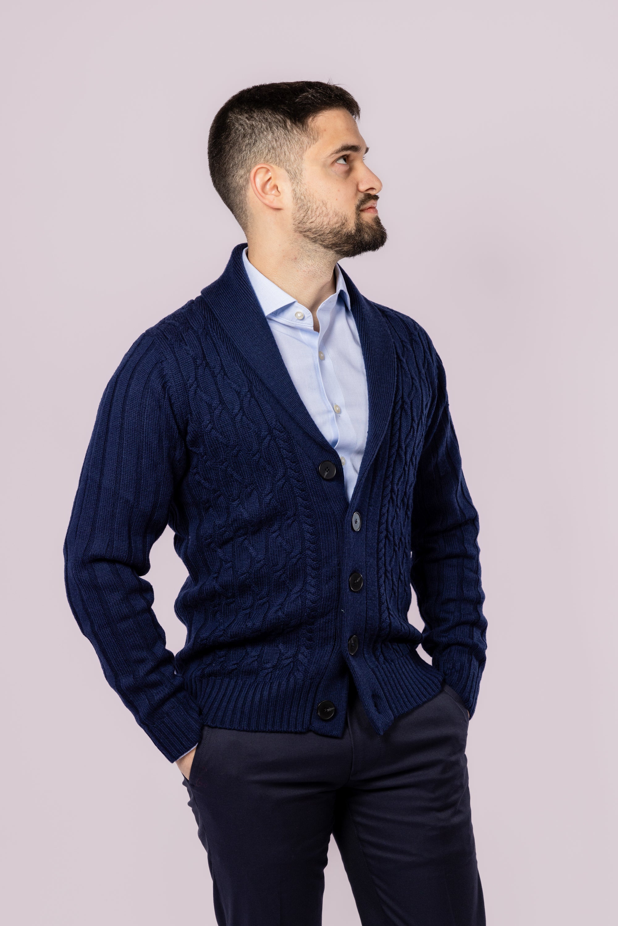 Cable Knit Cardigan - Atica Man