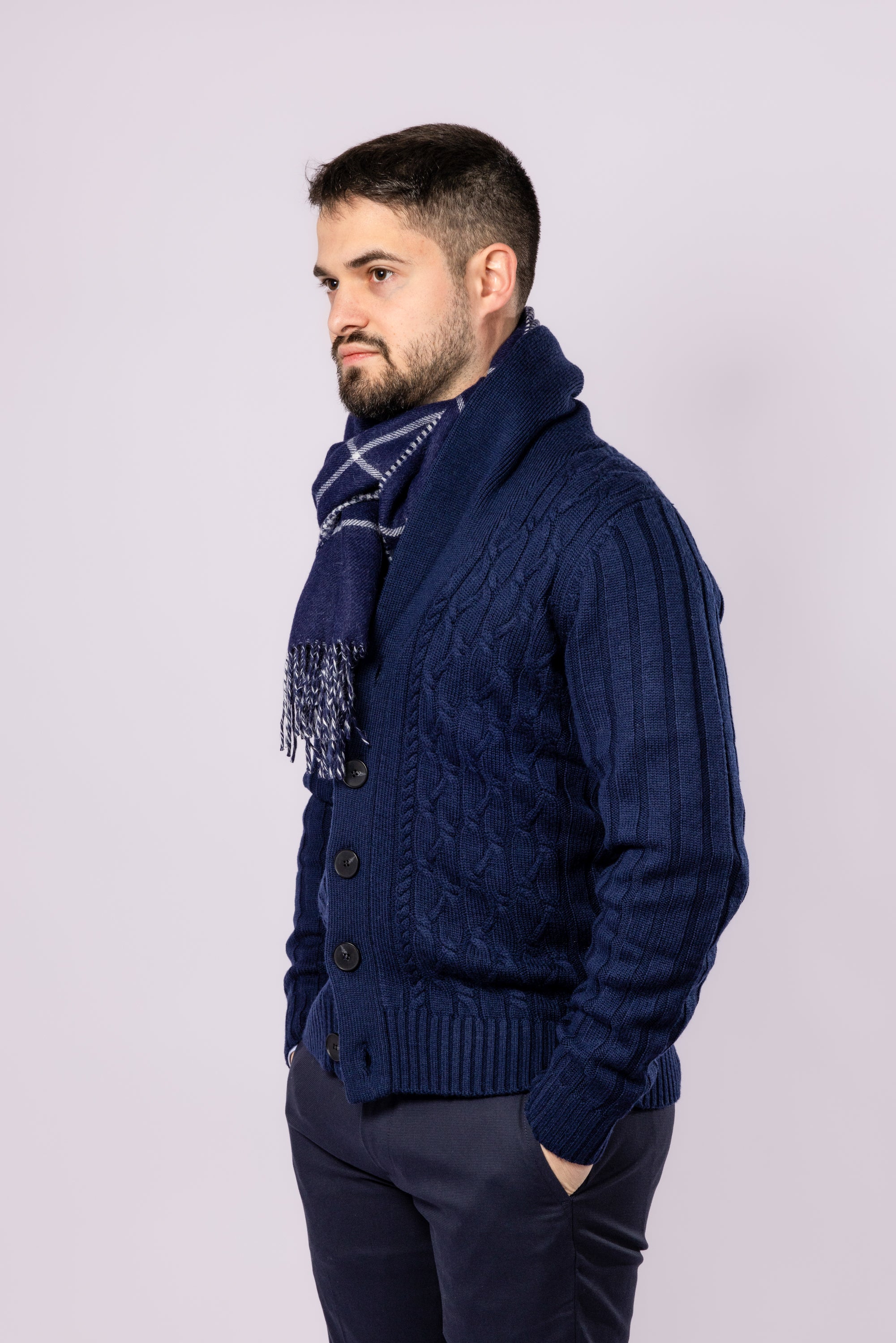 Cable Knit Cardigan - Atica Man