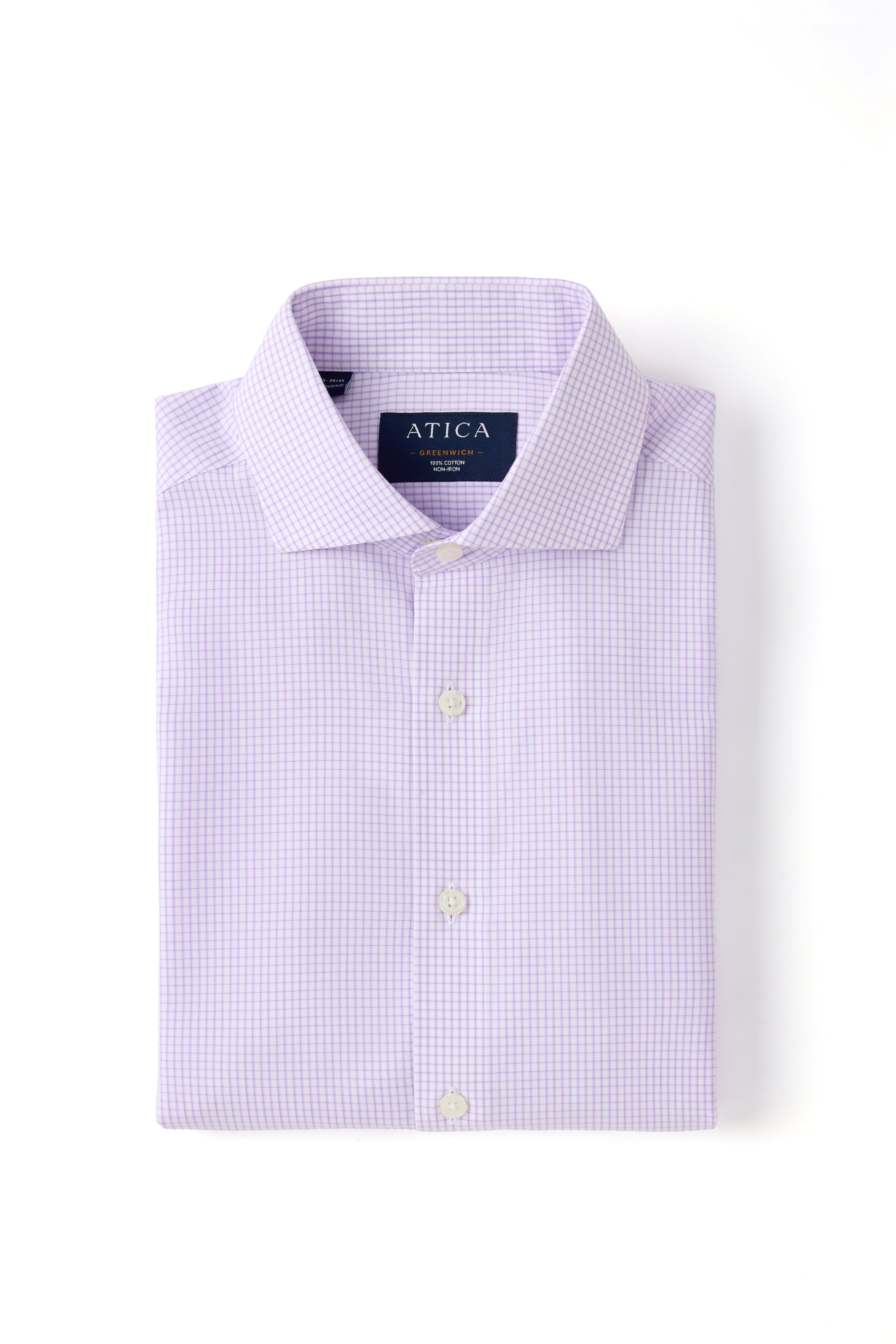Greenwich Purple Mini Grid Shirt