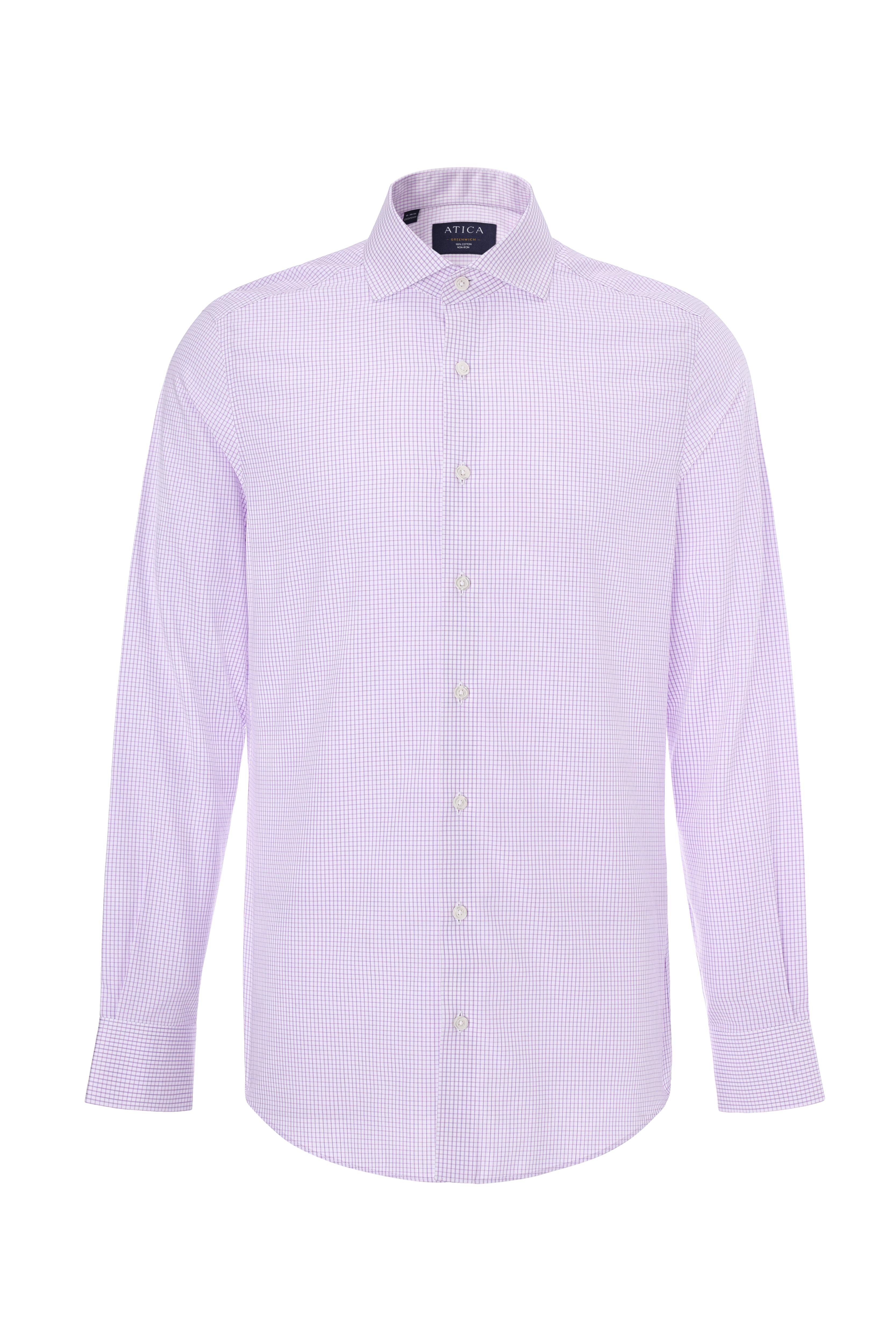 Greenwich Purple Mini Grid Shirt