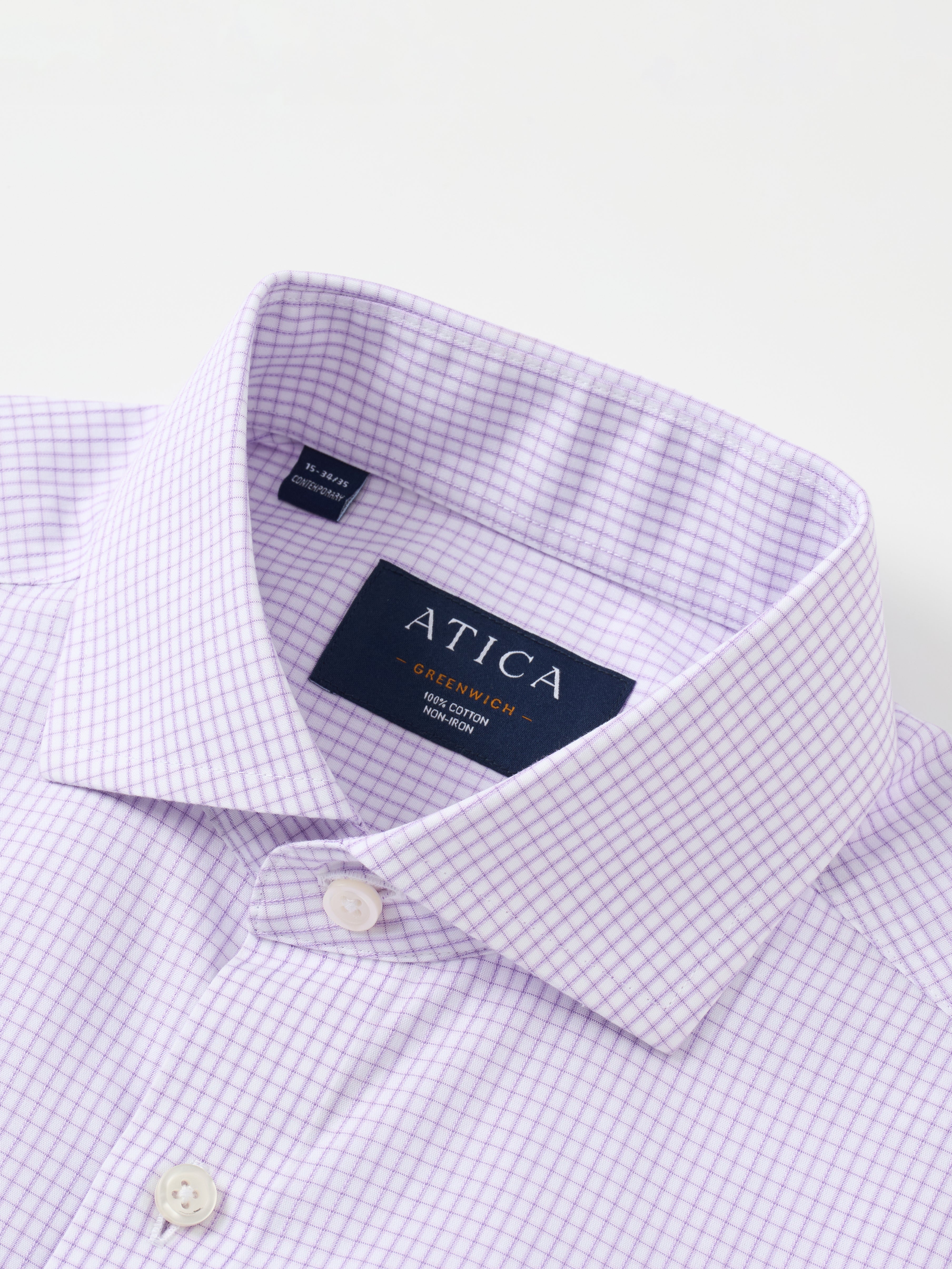 Greenwich Purple Mini Grid Shirt