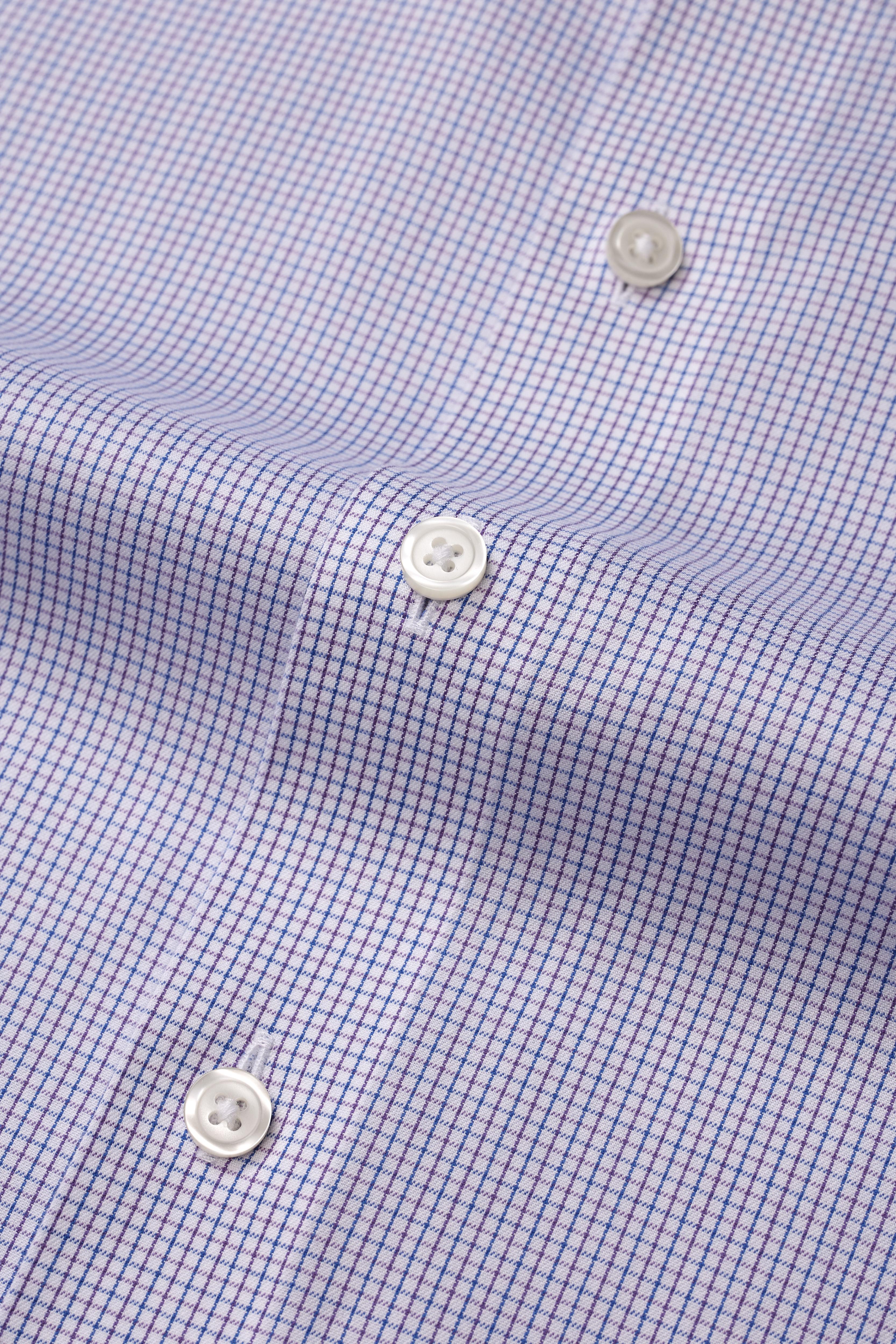 Greenwhich Blue Red Micro Check Shirt - Atica Man