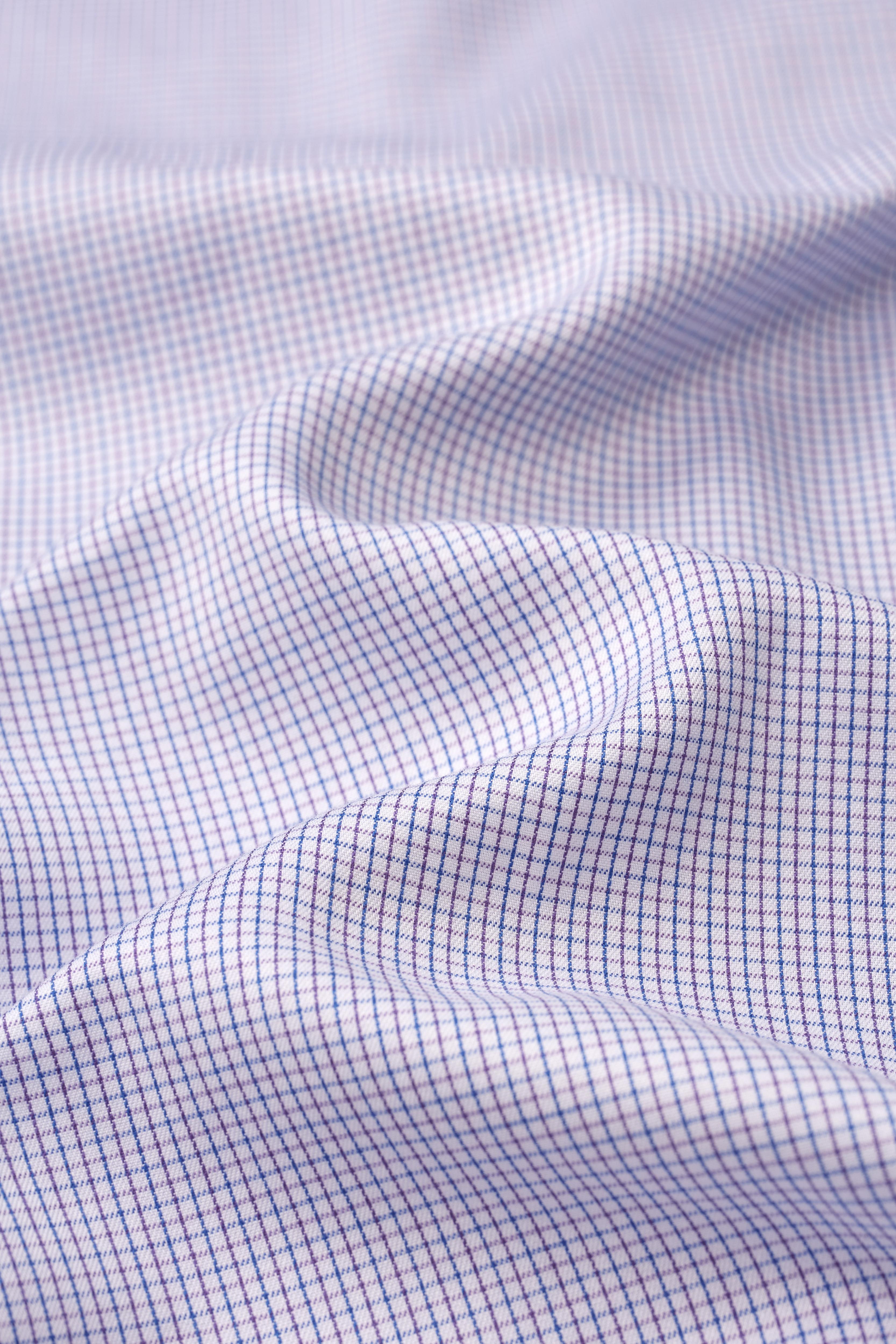 Greenwhich Blue Red Micro Check Shirt - Atica Man