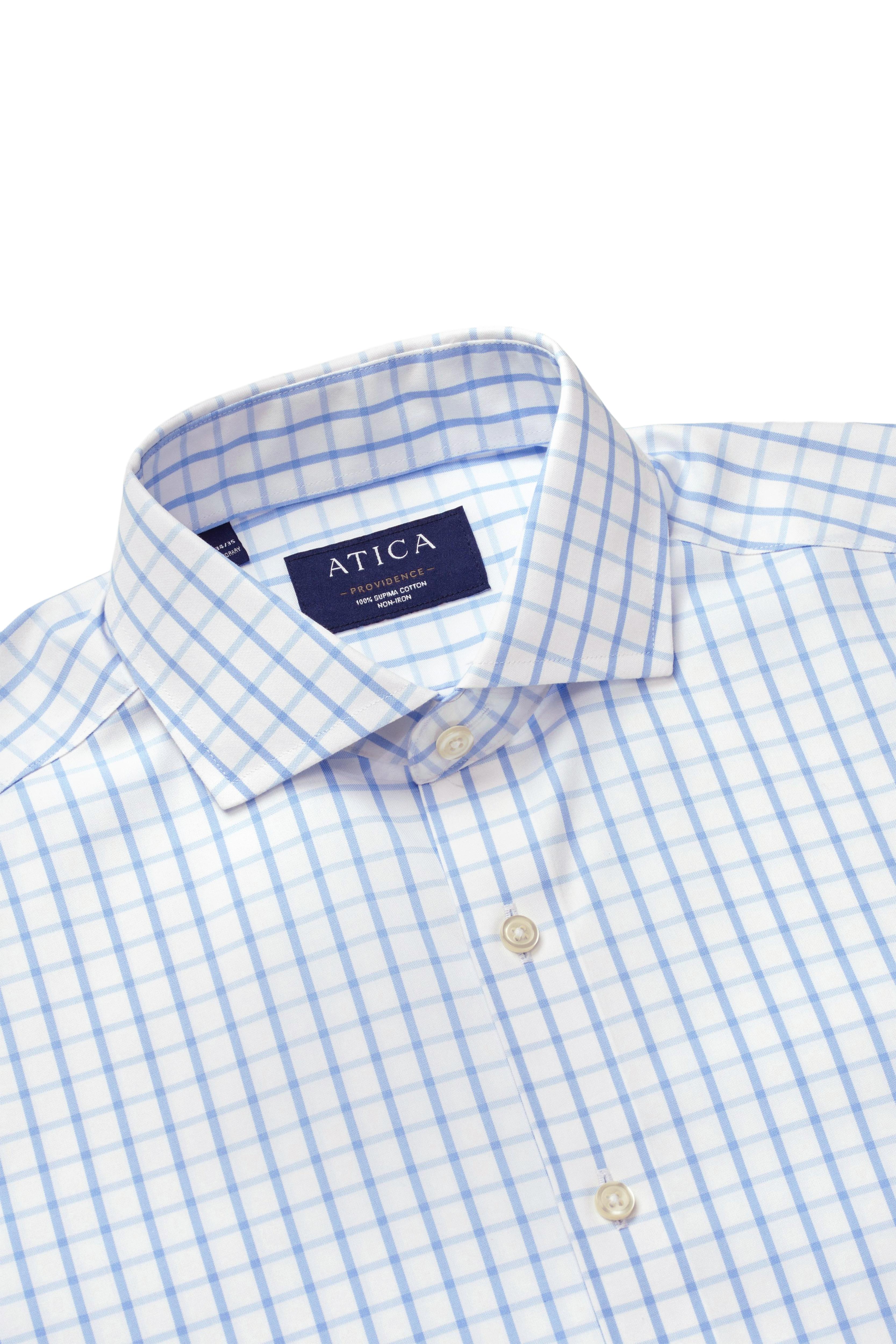 Providence Blue Windowpane Shirt - Atica Man
