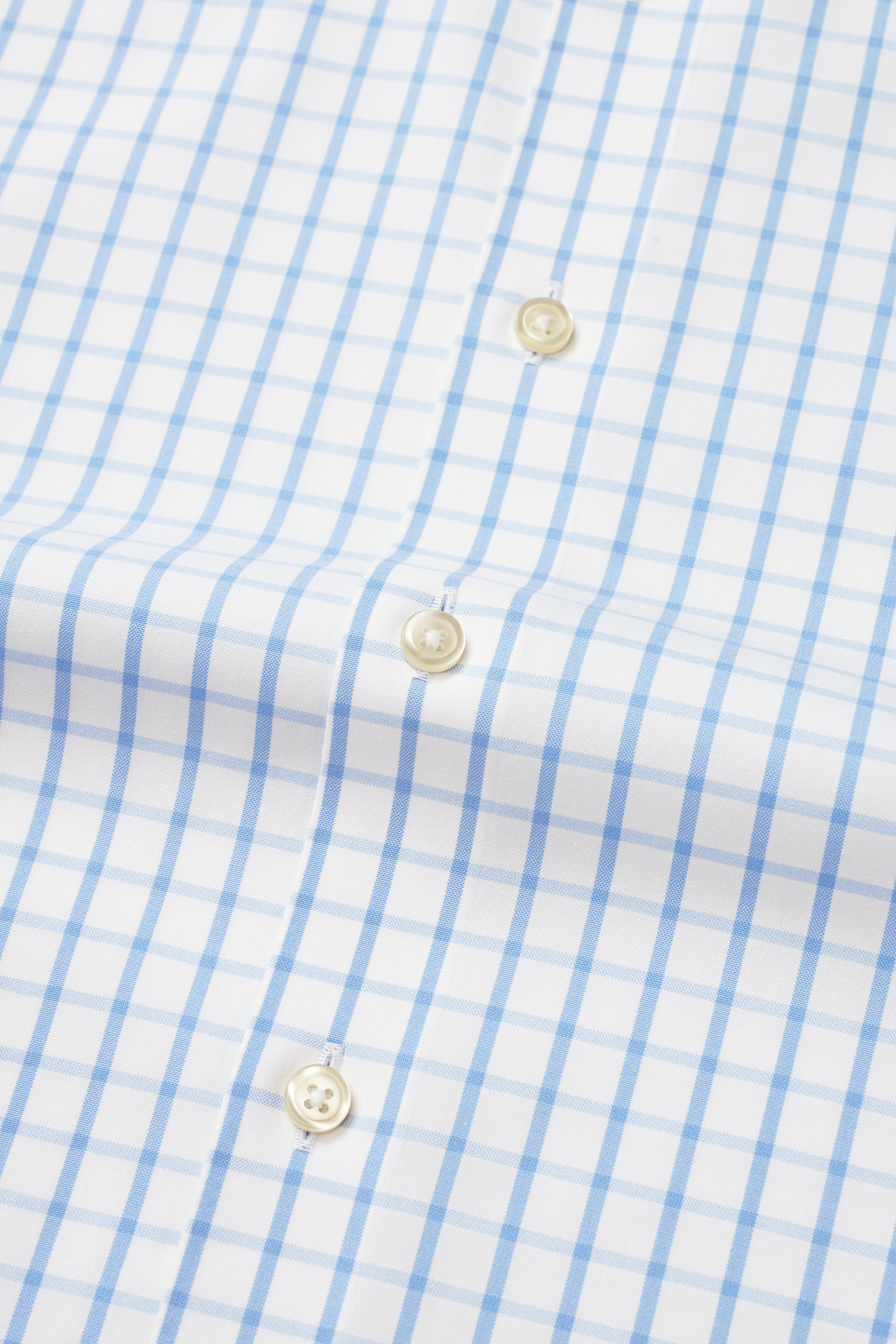 Providence Blue Windowpane Shirt - Atica Man