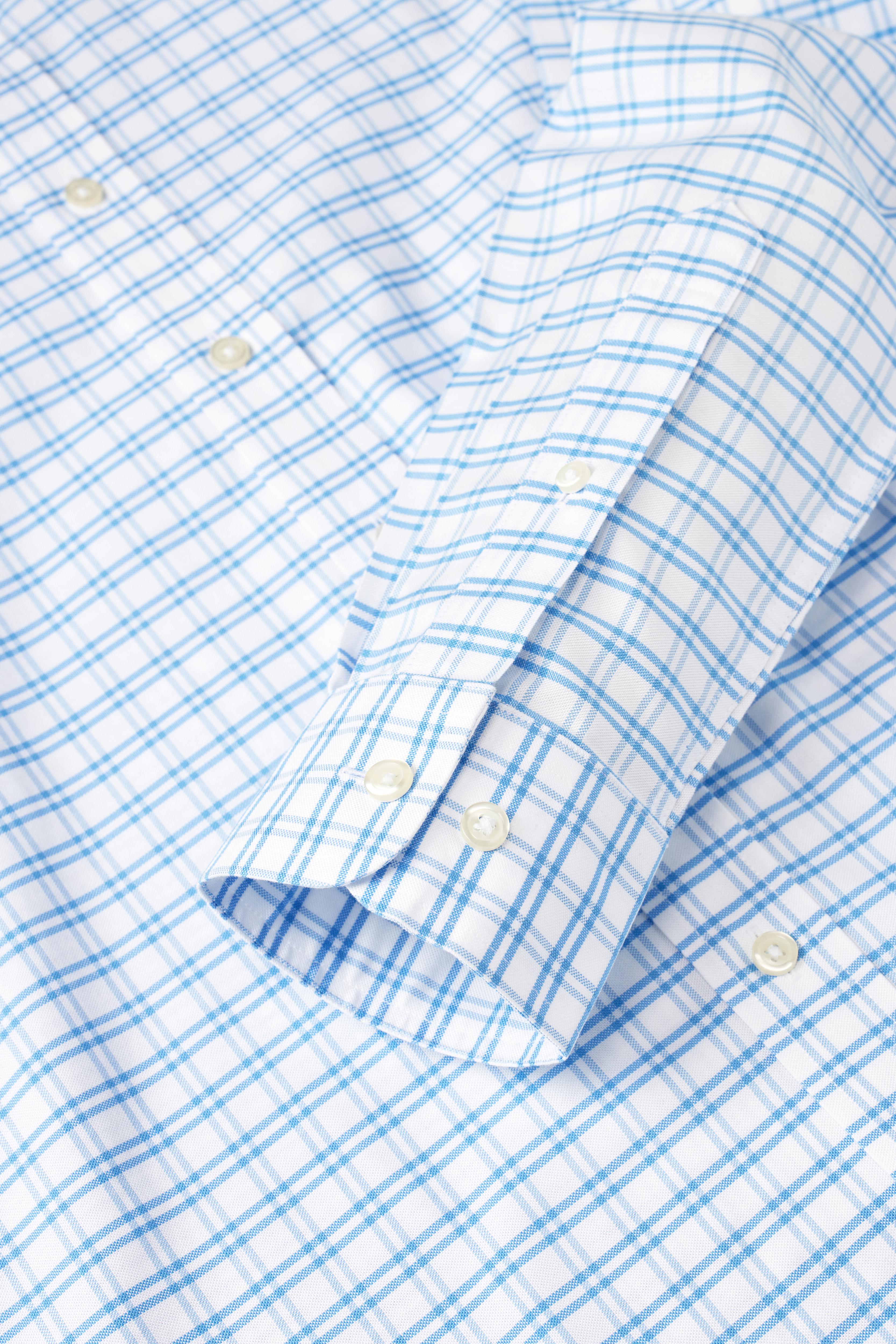 EVERYDAY Light Blue Grid Shirt - Atica Man