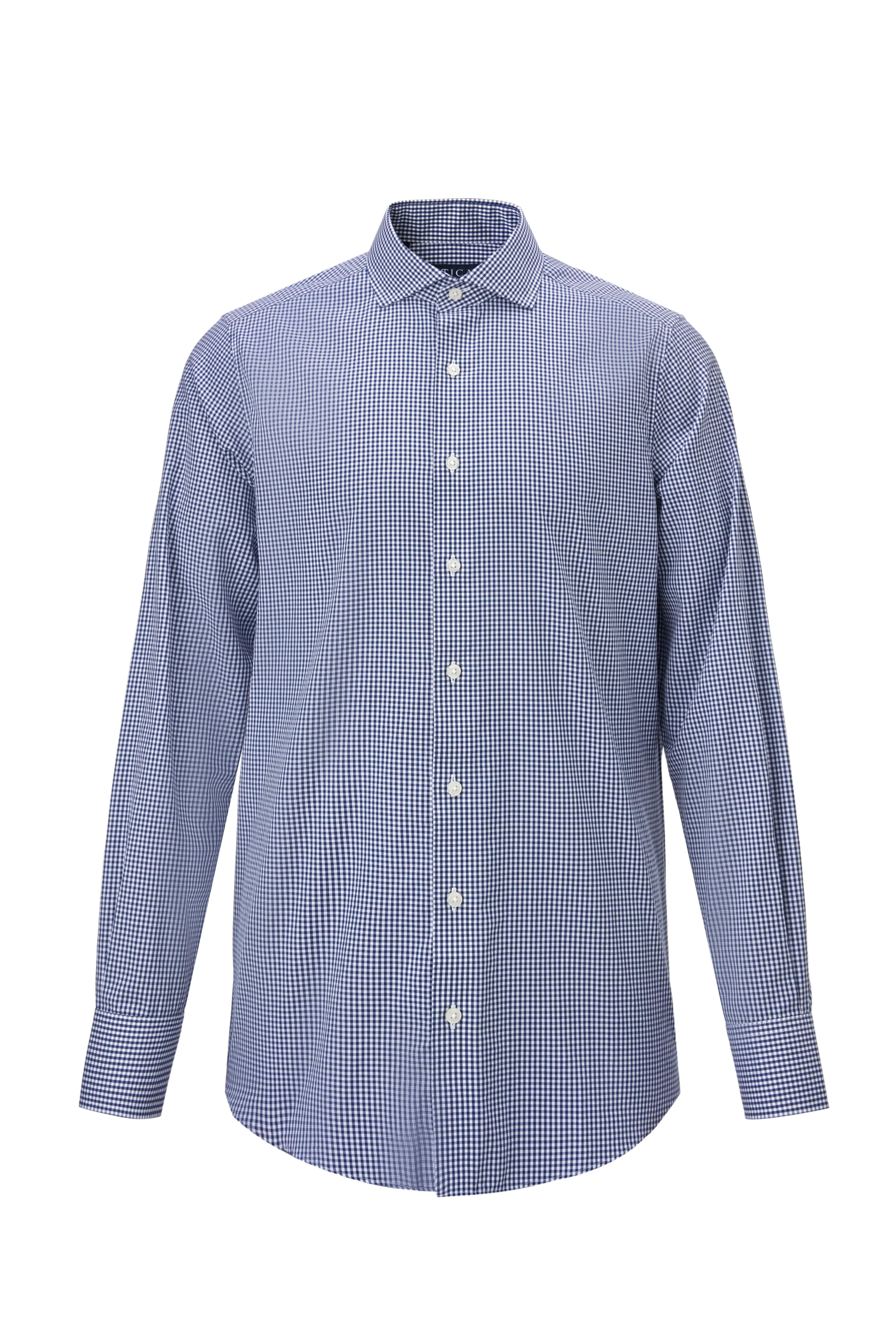 Riviera Navy Check Shirt - Atica Man