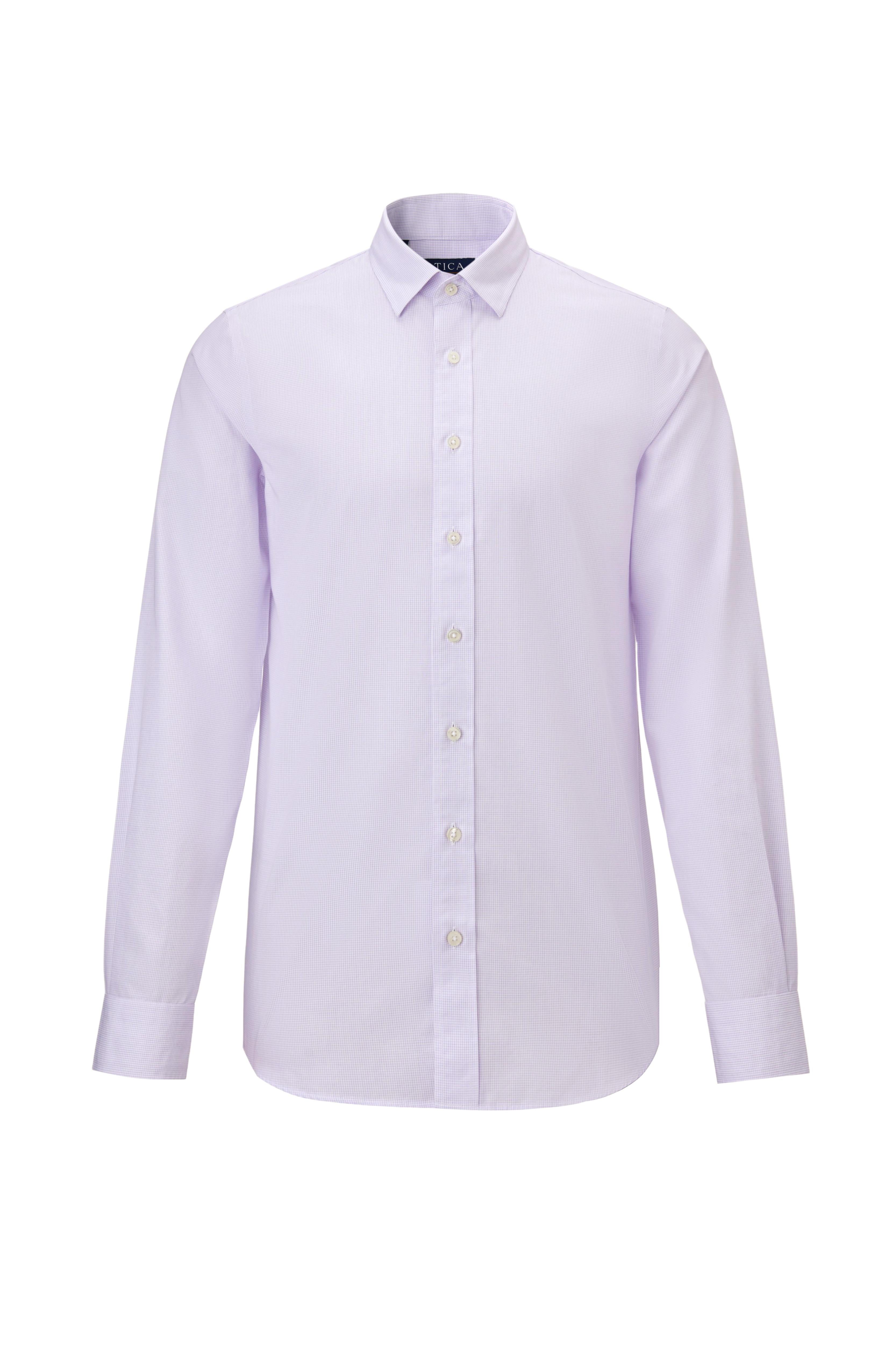 EVERYDAY Lavender Micro Grid Shirt - Atica Man