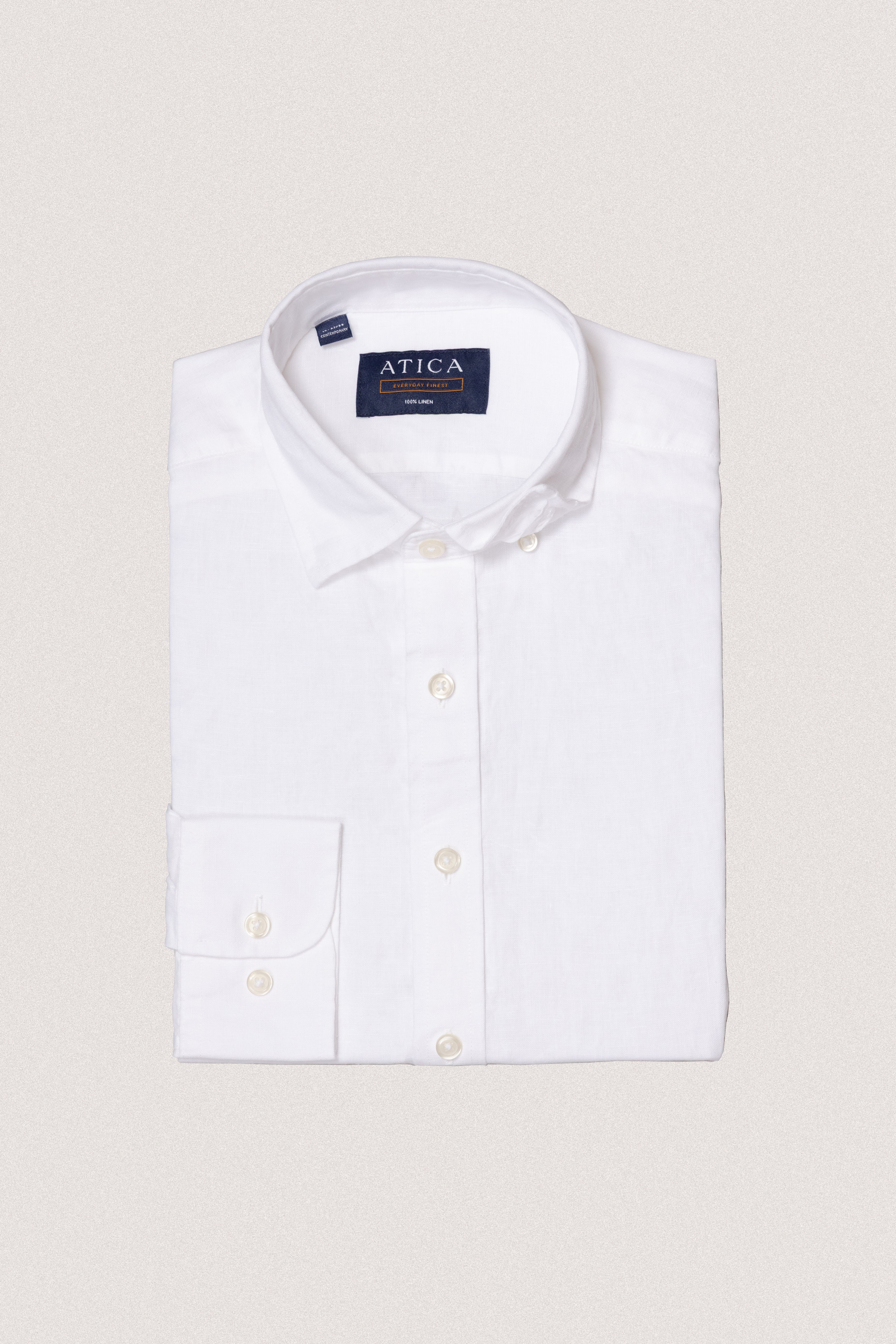 Everyday White Long Sleeve Linen Shirt - Atica Man