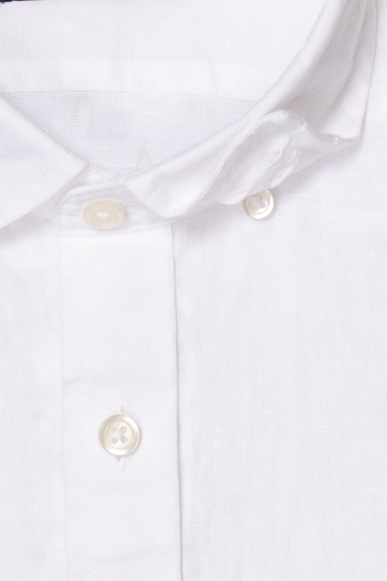 Everyday White Long Sleeve Linen Shirt - Atica Man