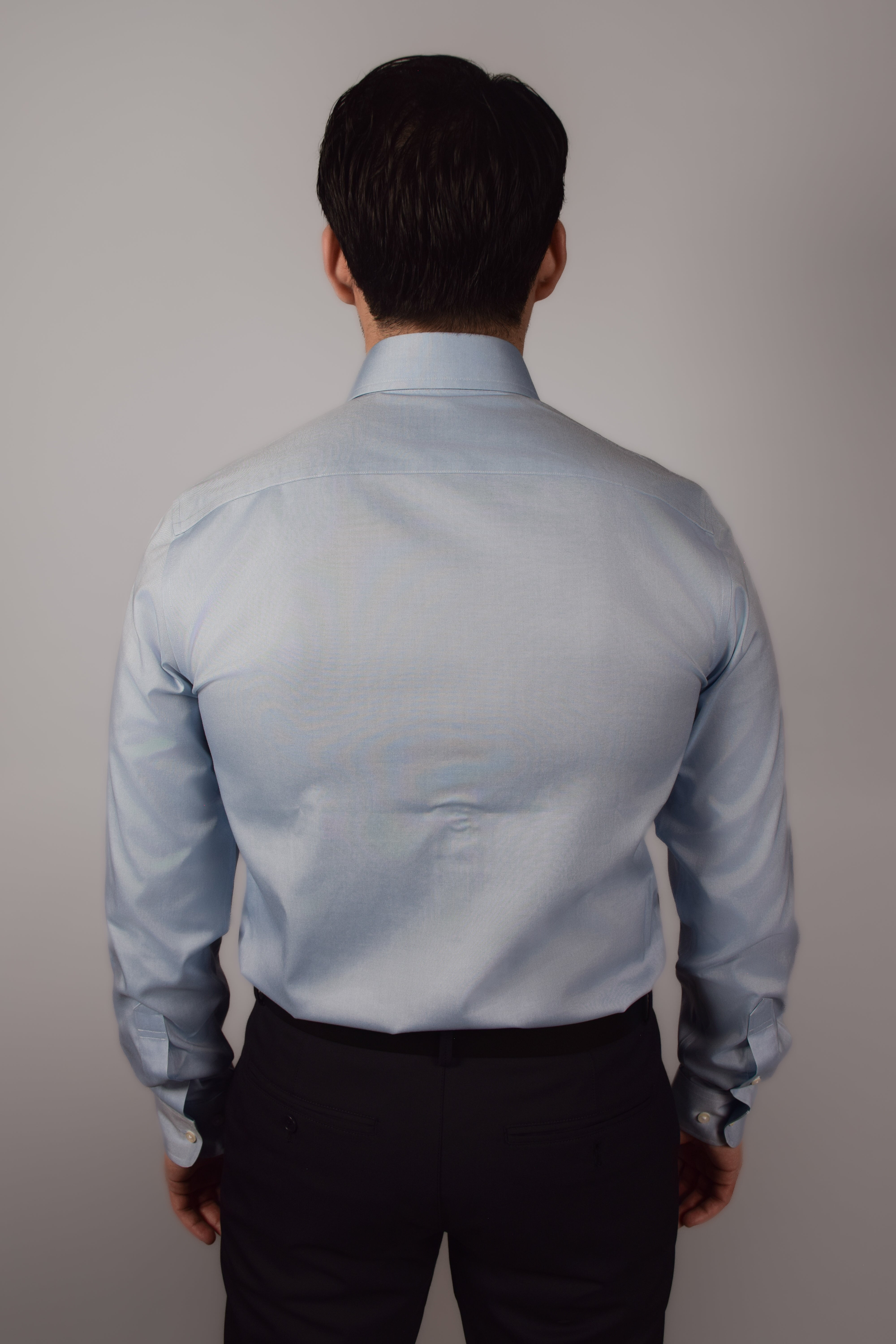 Boston Blue Pinpoint Shirt - Atica Man