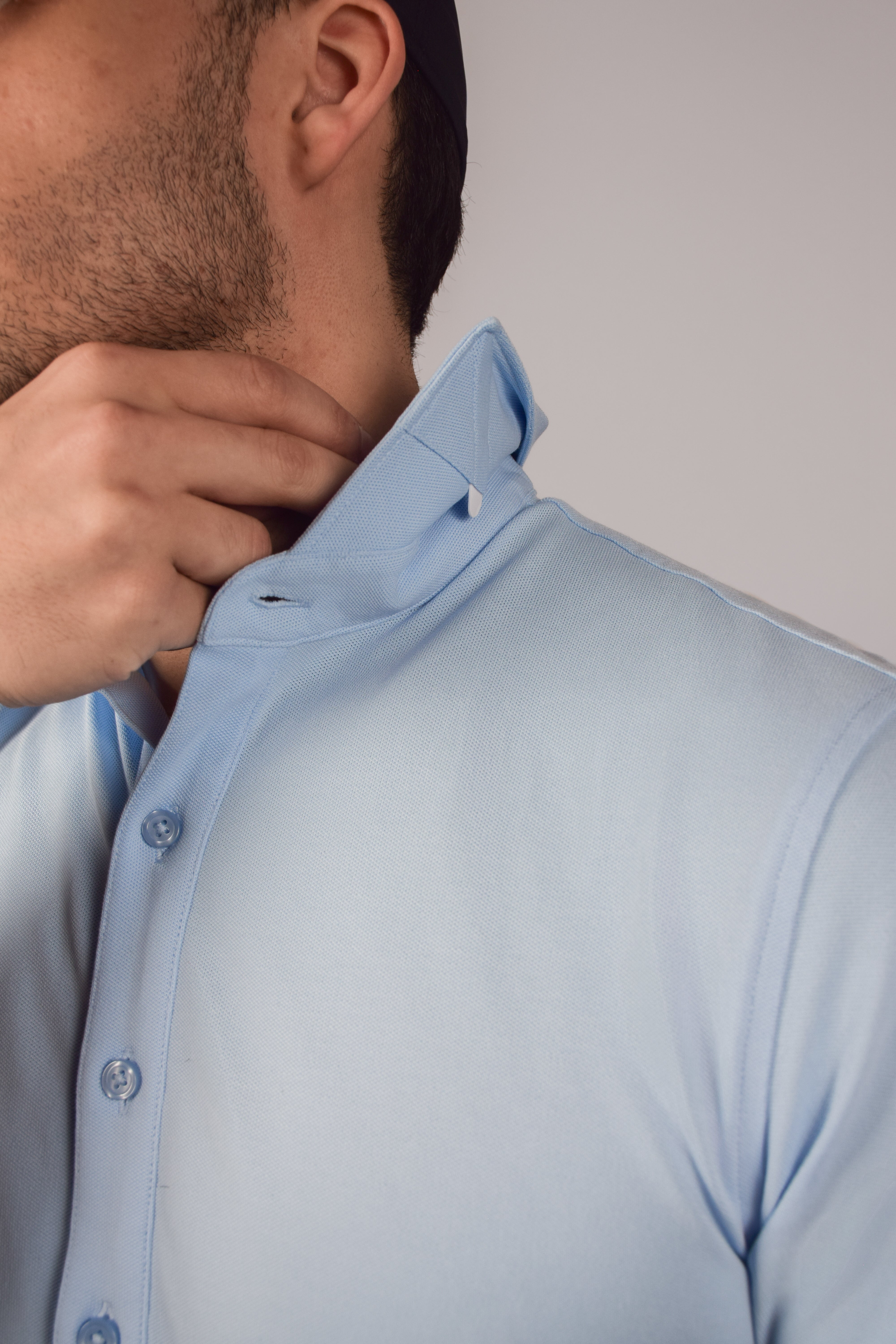 Dress Collar Performance Polo - Sky Blue - Atica Man