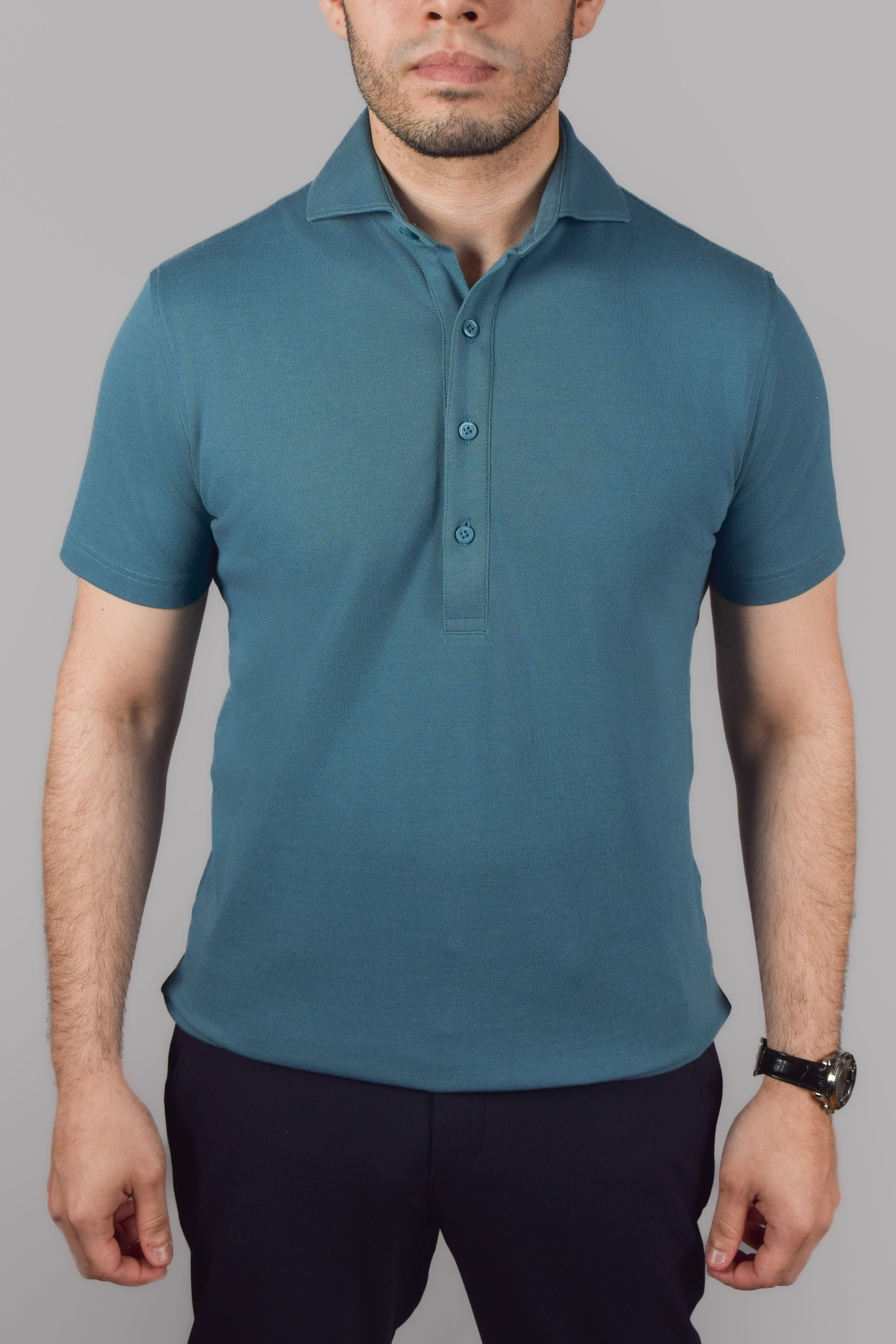 Dress Collar Performance Polo - Turquoise - Atica Man