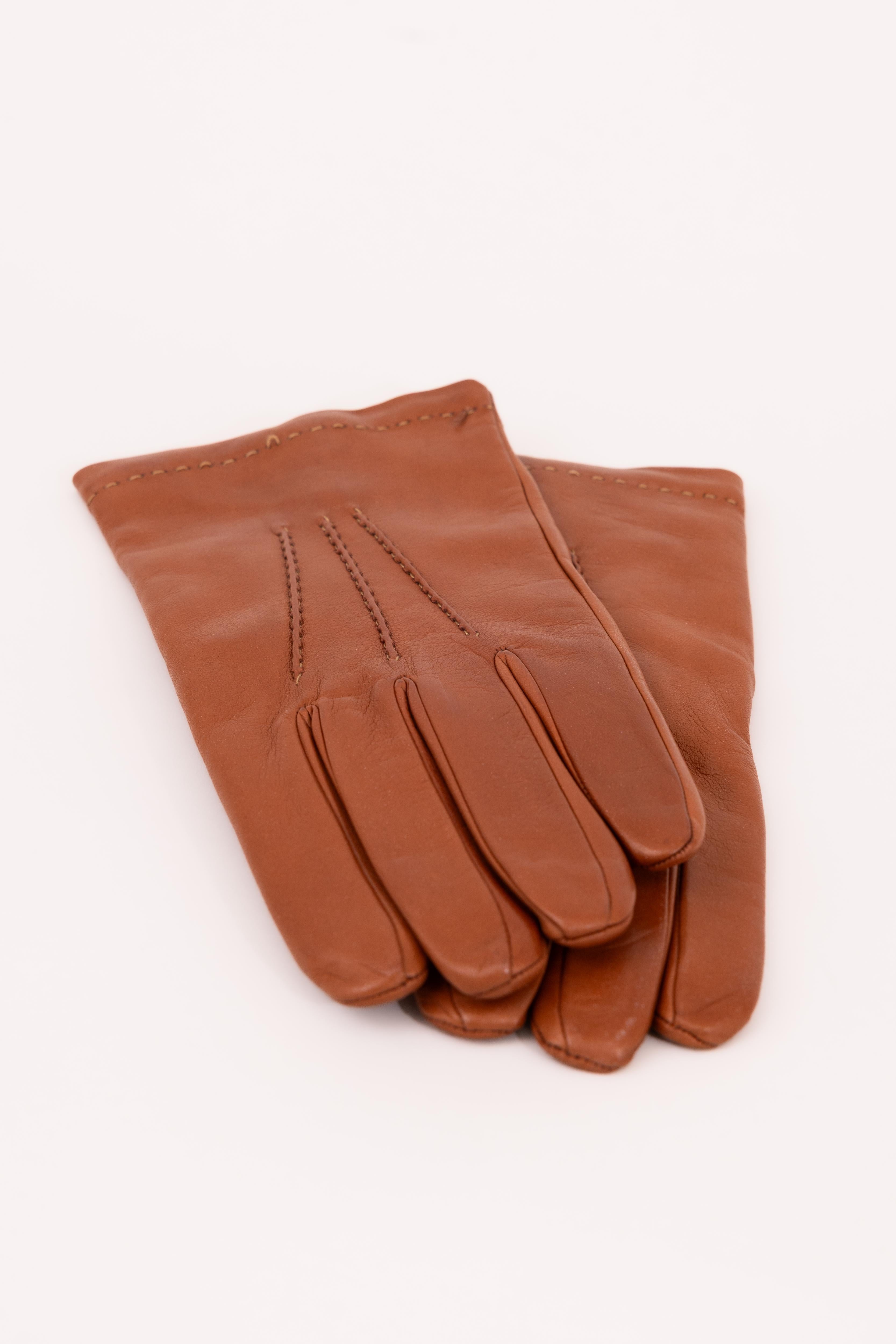 Mens Italian Nappa Leather Merino Lined Gloves - Atica Man
