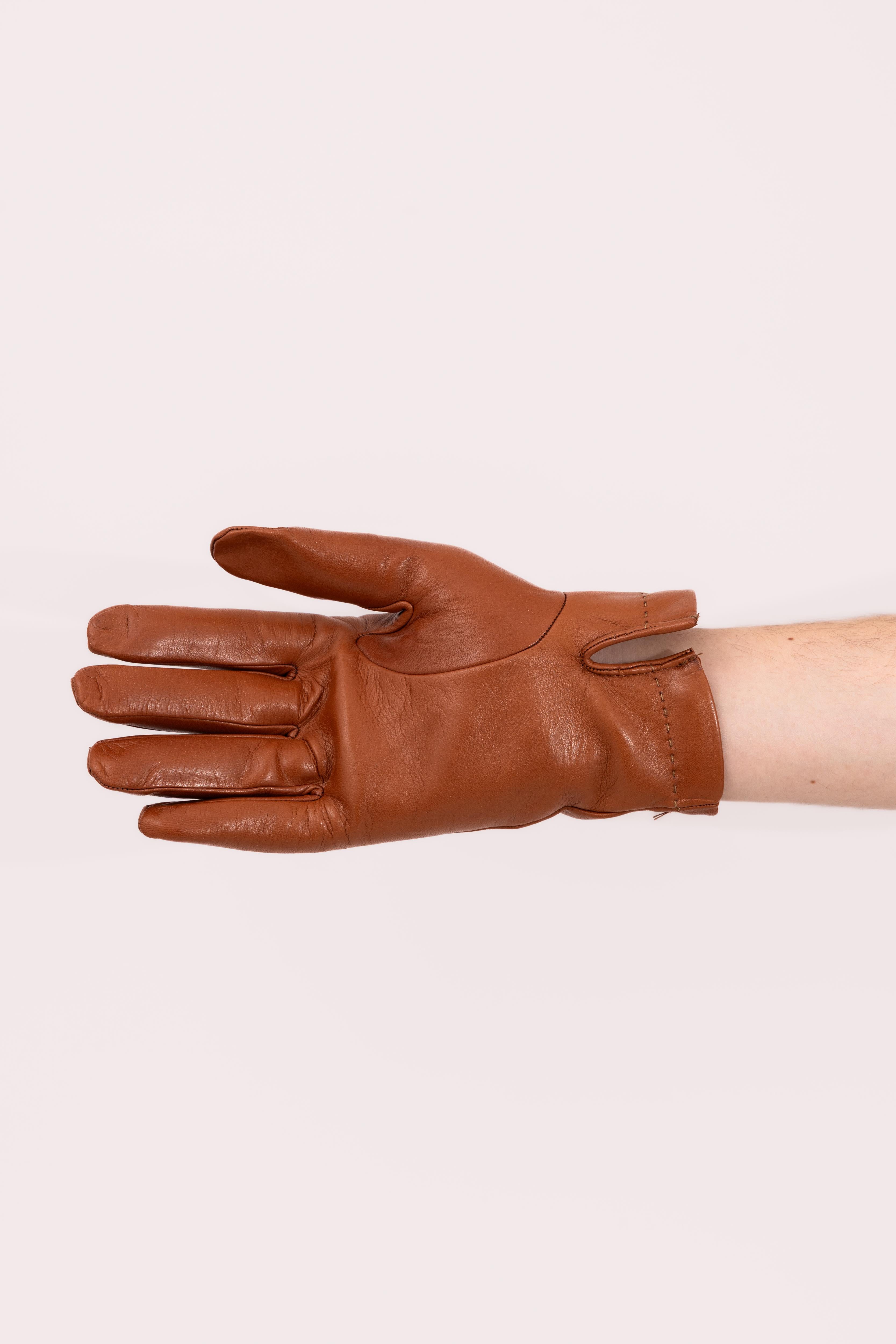 Mens Italian Nappa Leather Merino Lined Gloves - Atica Man