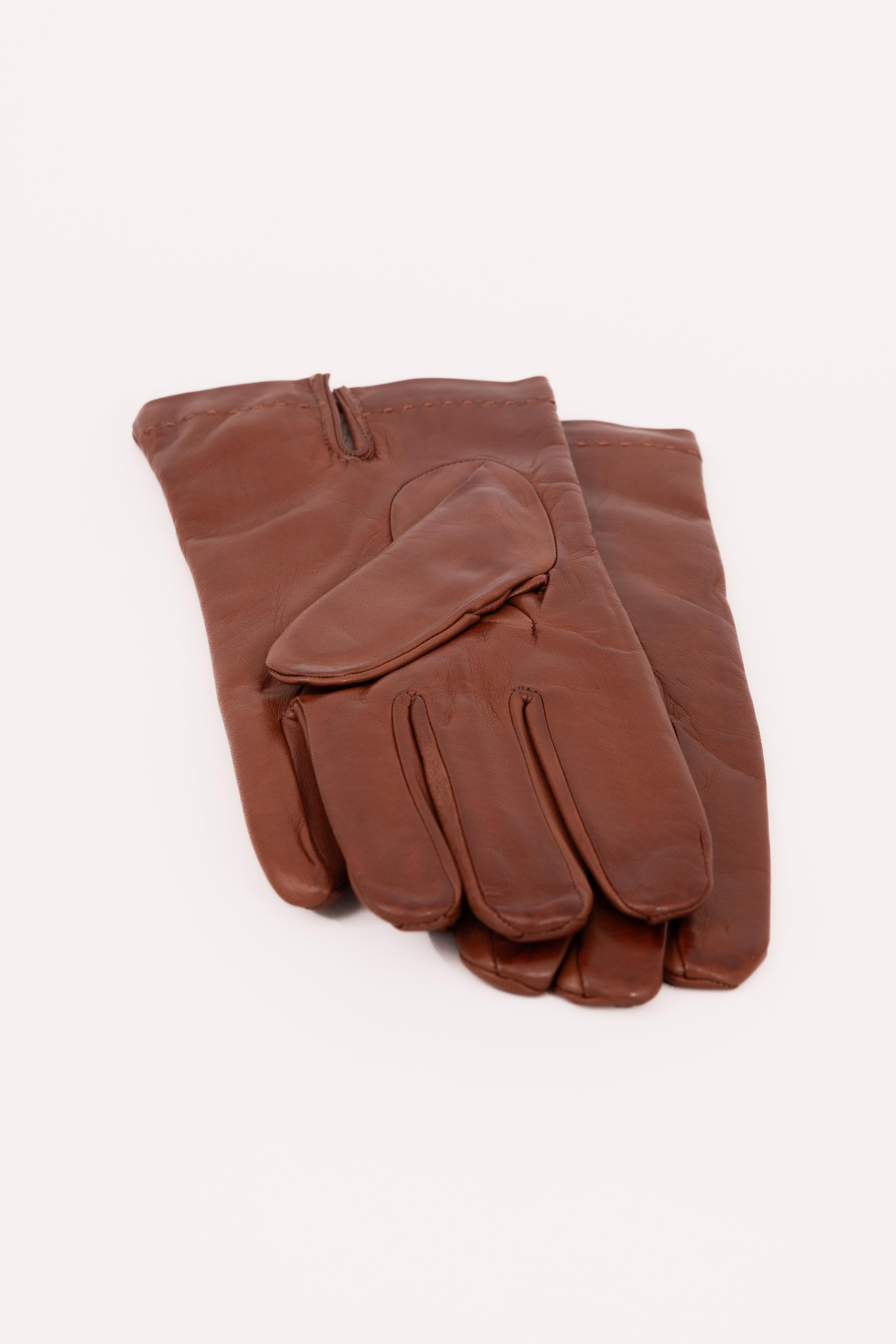 Mens Italian Nappa Leather Merino Lined Gloves - Atica Man