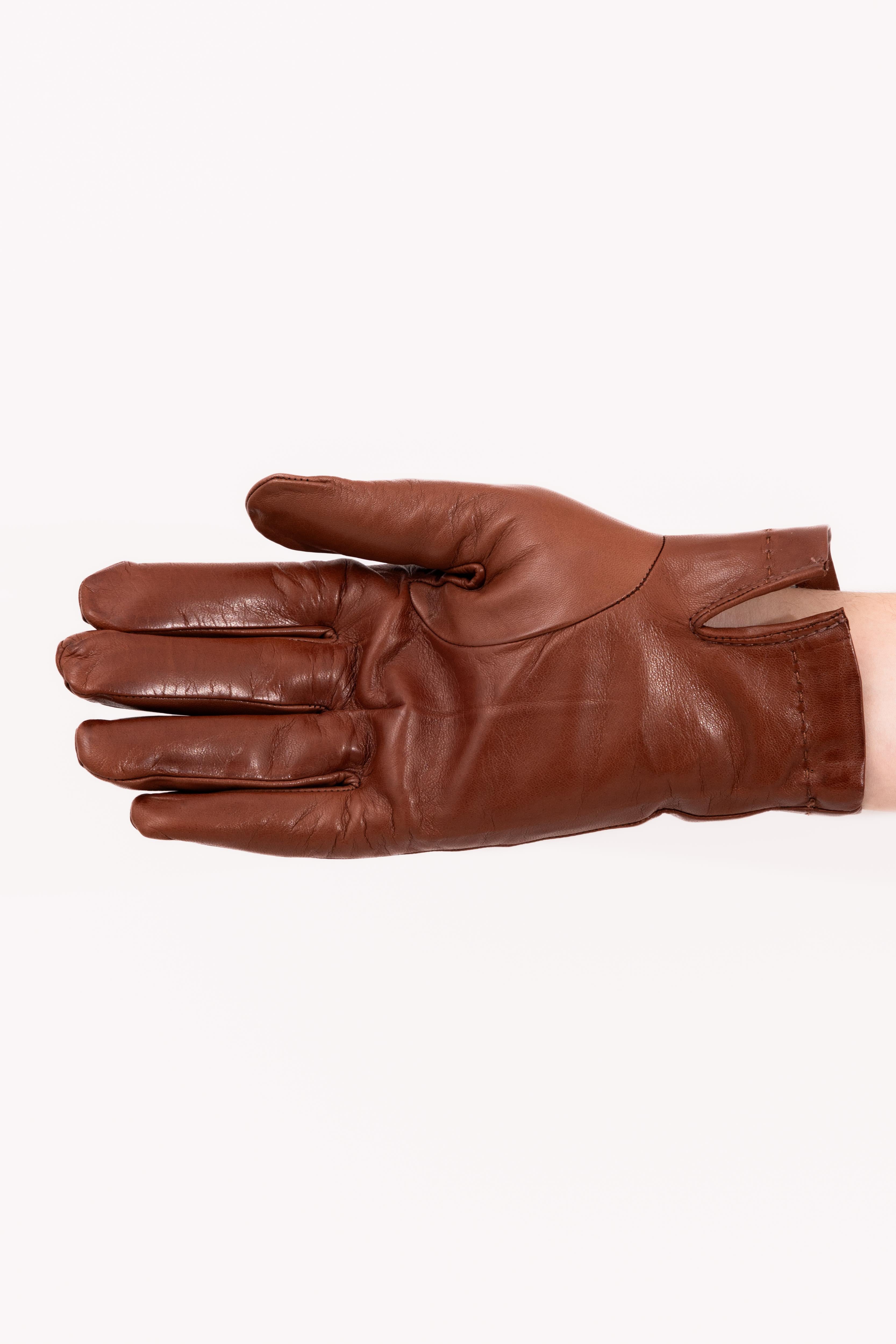 Mens Italian Nappa Leather Merino Lined Gloves - Atica Man