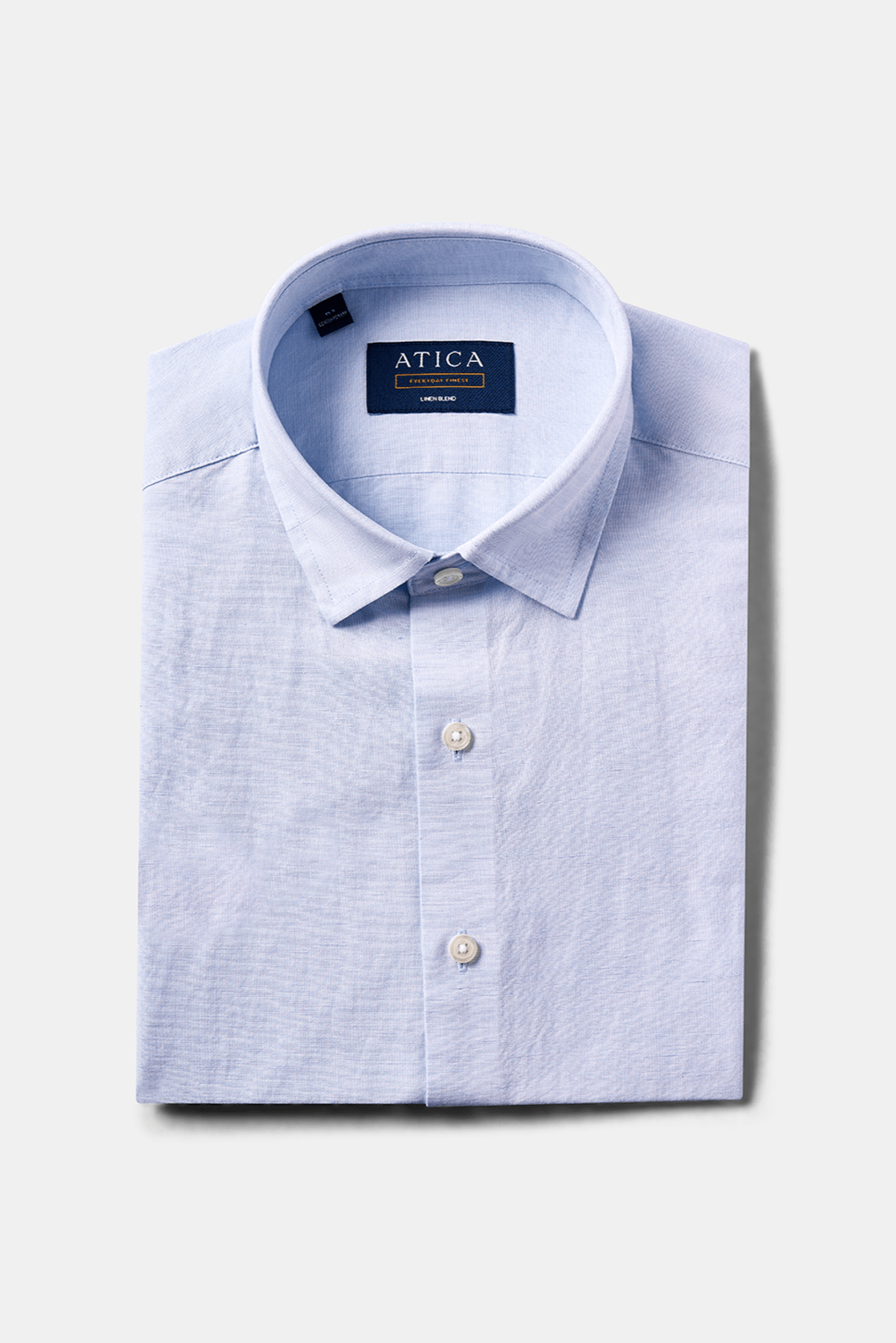 Short Sleeve Linen Shirt - Sky Blue - Atica Man