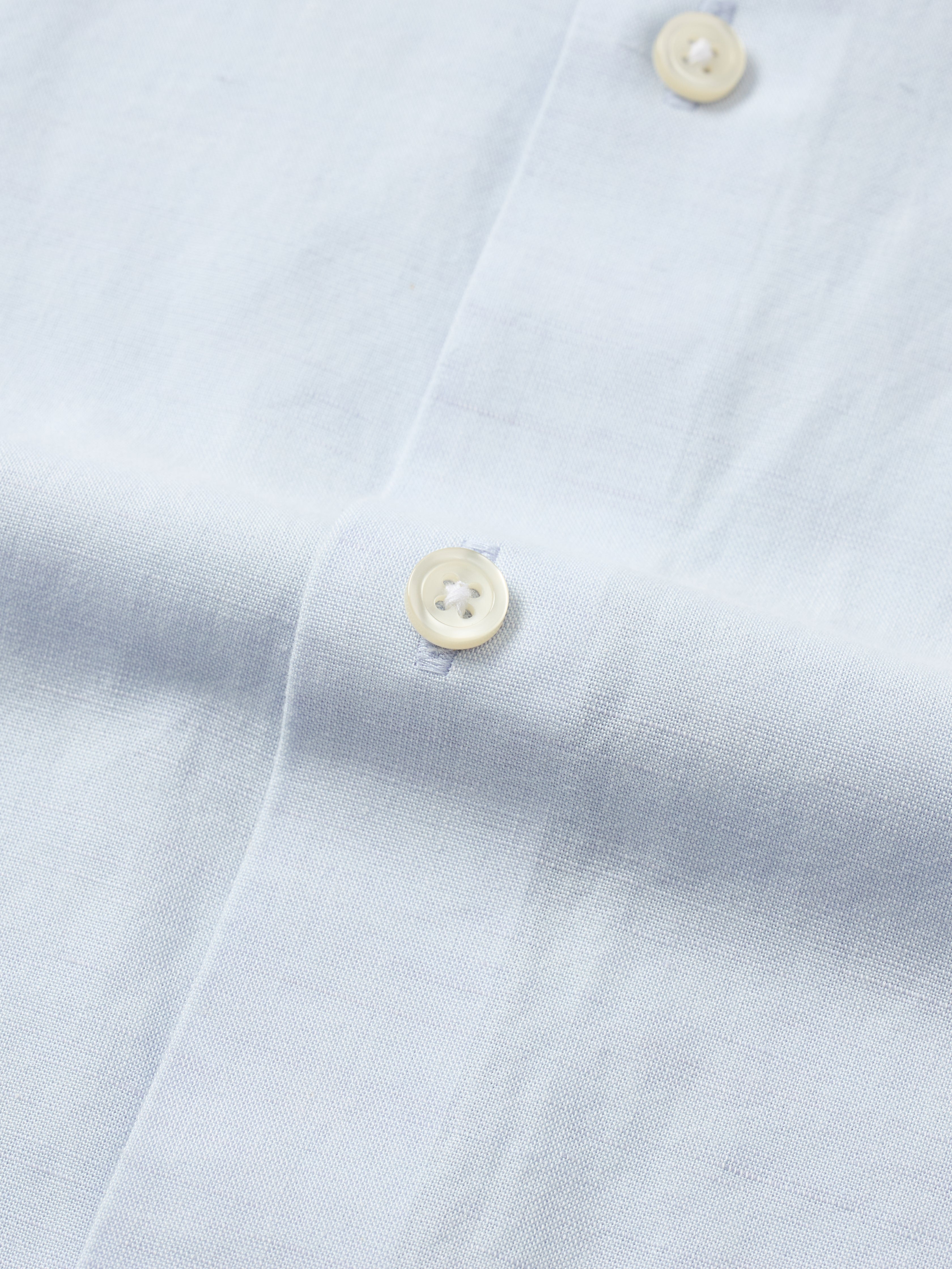 Sky Blue Short Sleeve Linen Shirt