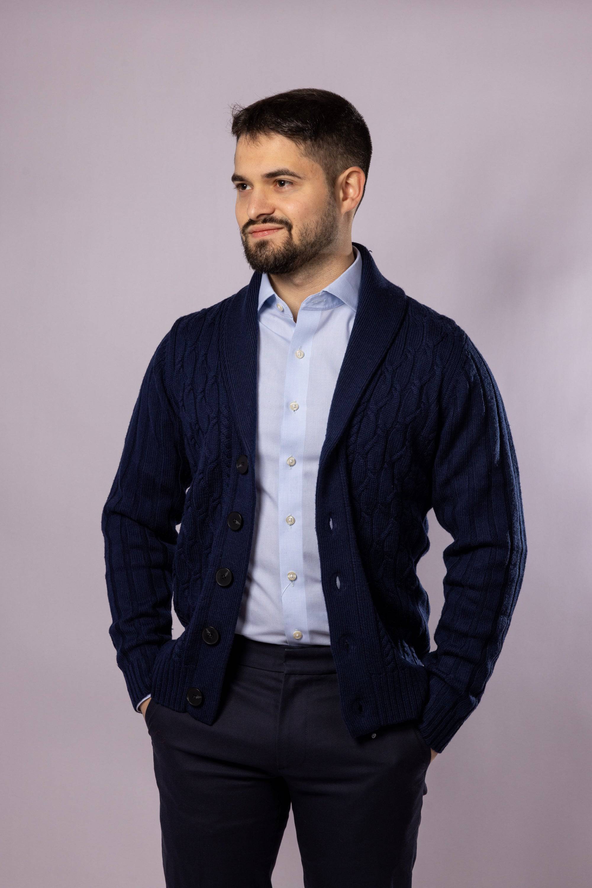 Cable Knit Cardigan - Atica Man
