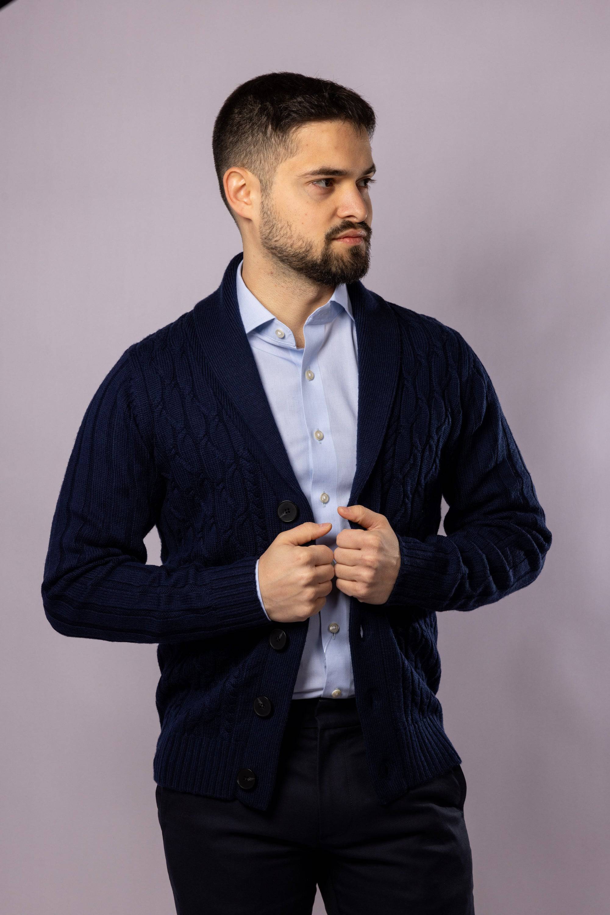 Cable Knit Cardigan - Atica Man