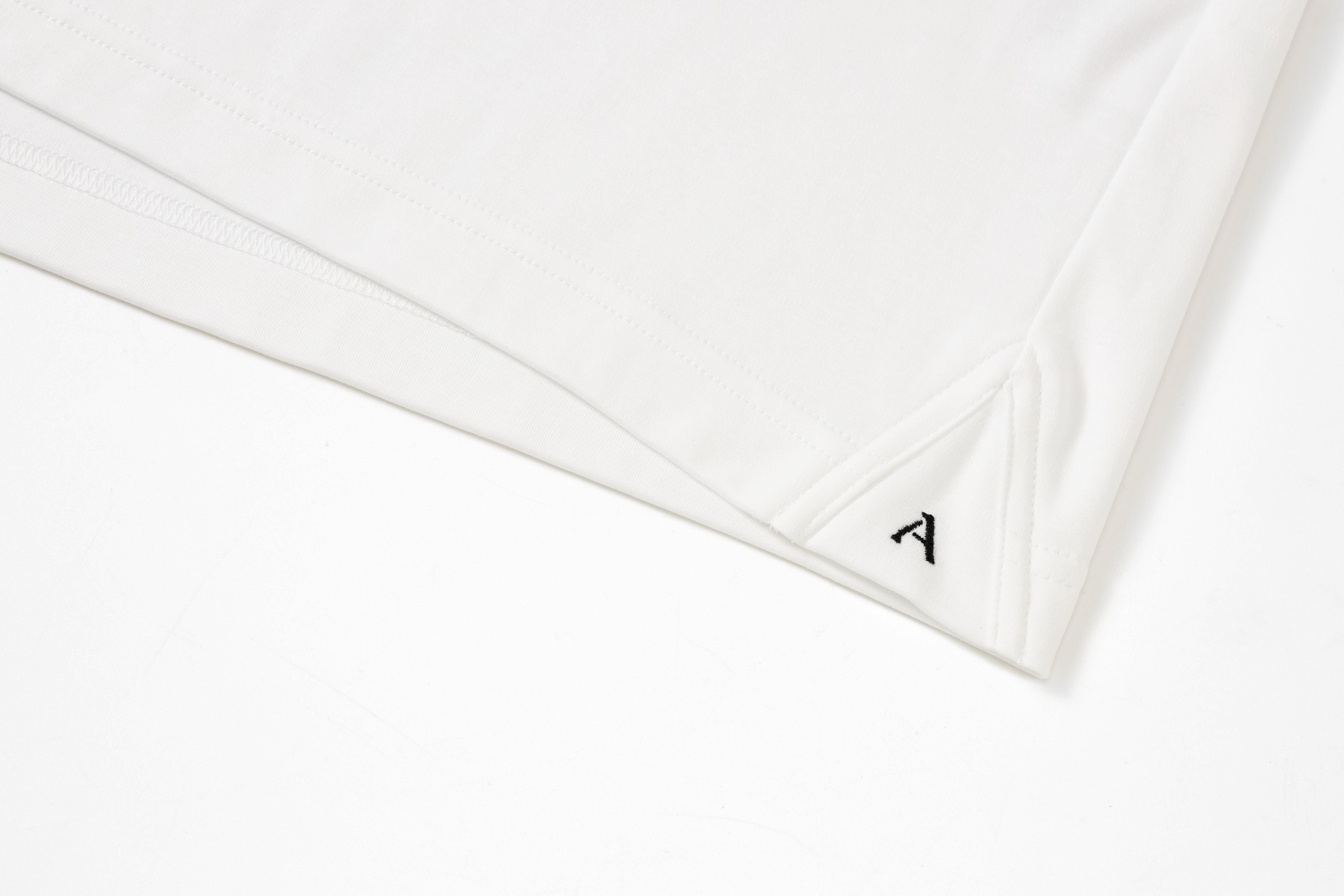 White Buttonless Performance Polo - Atica Man