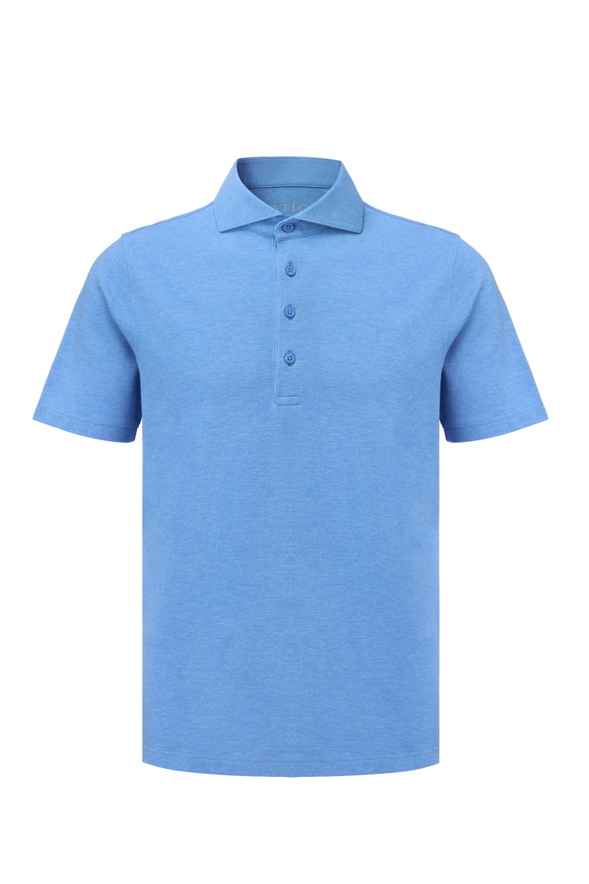 Heather Sky Blue Dress Collar Performance Polo - Atica Man
