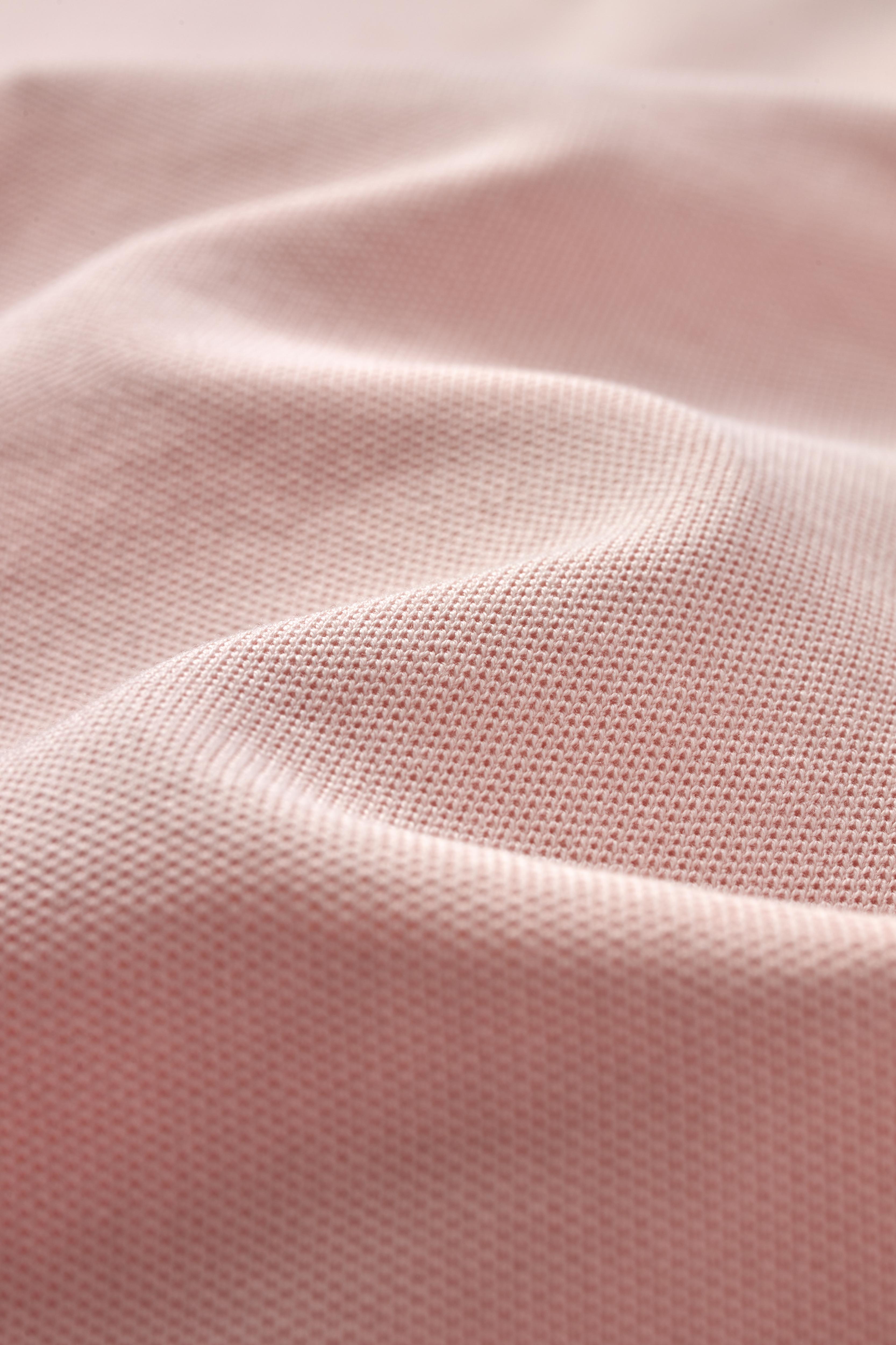 Peach Dress Collar Buttonless Polo - Atica Man