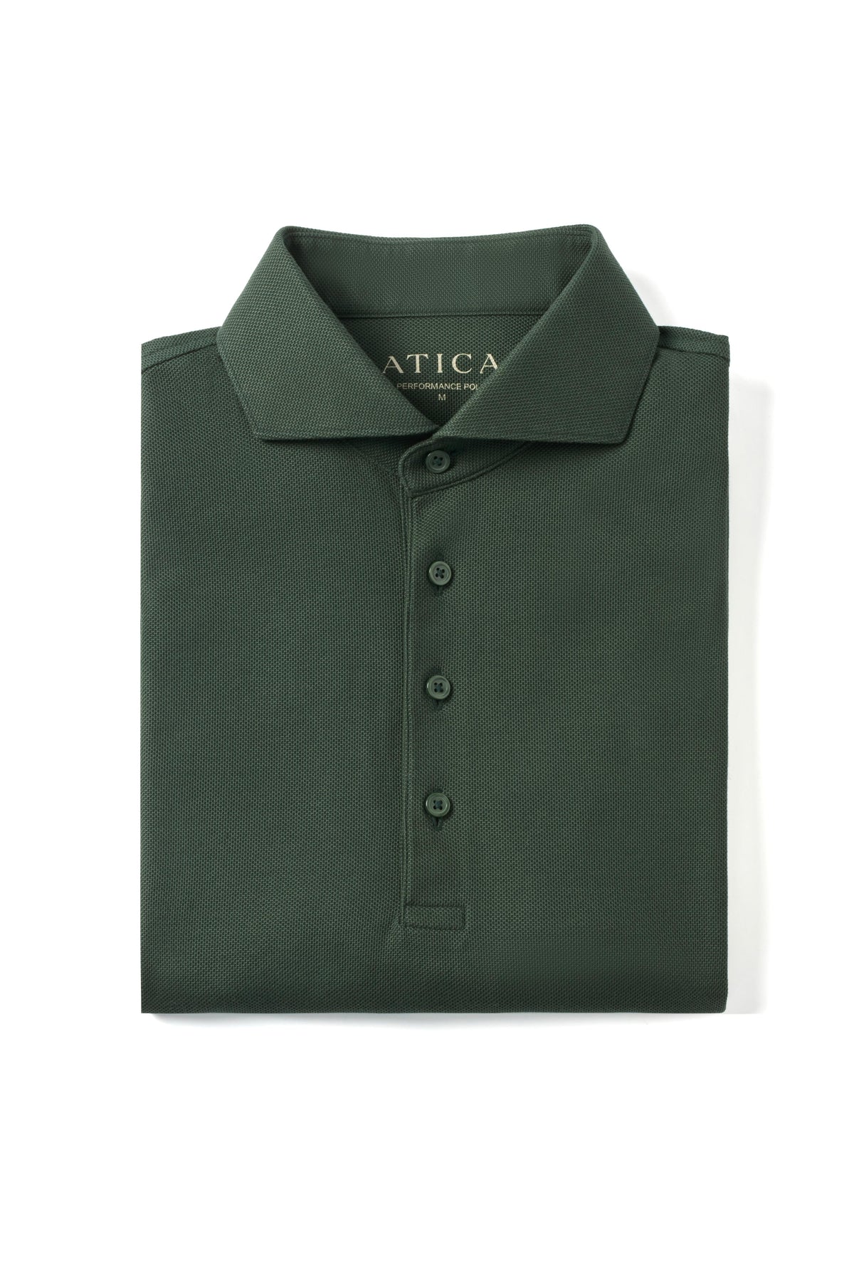 Forest Green Dress Collar Performance Polo - Atica Man