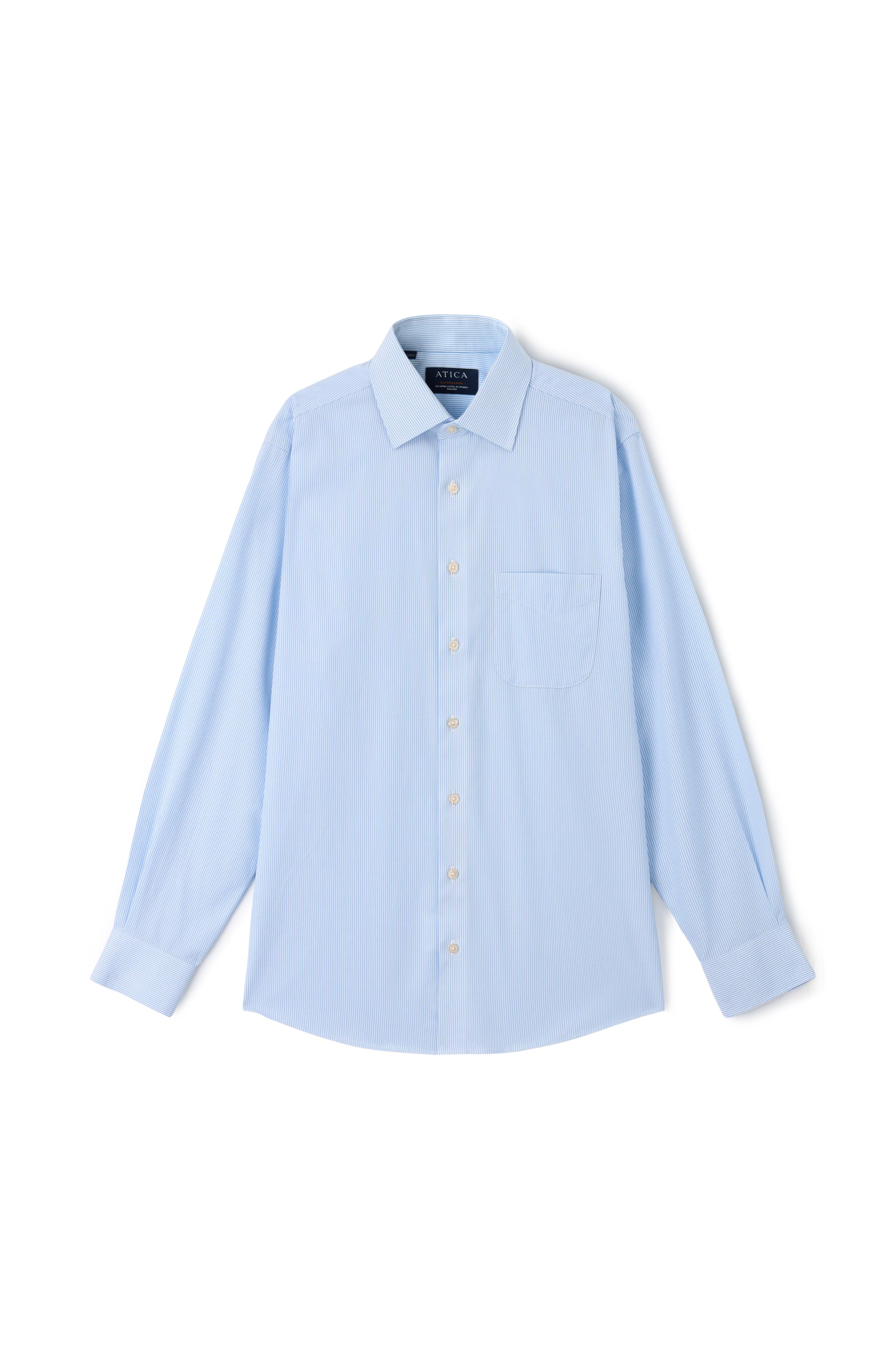 Oxfordshire Light Blue Stripes Shirt - Atica Man