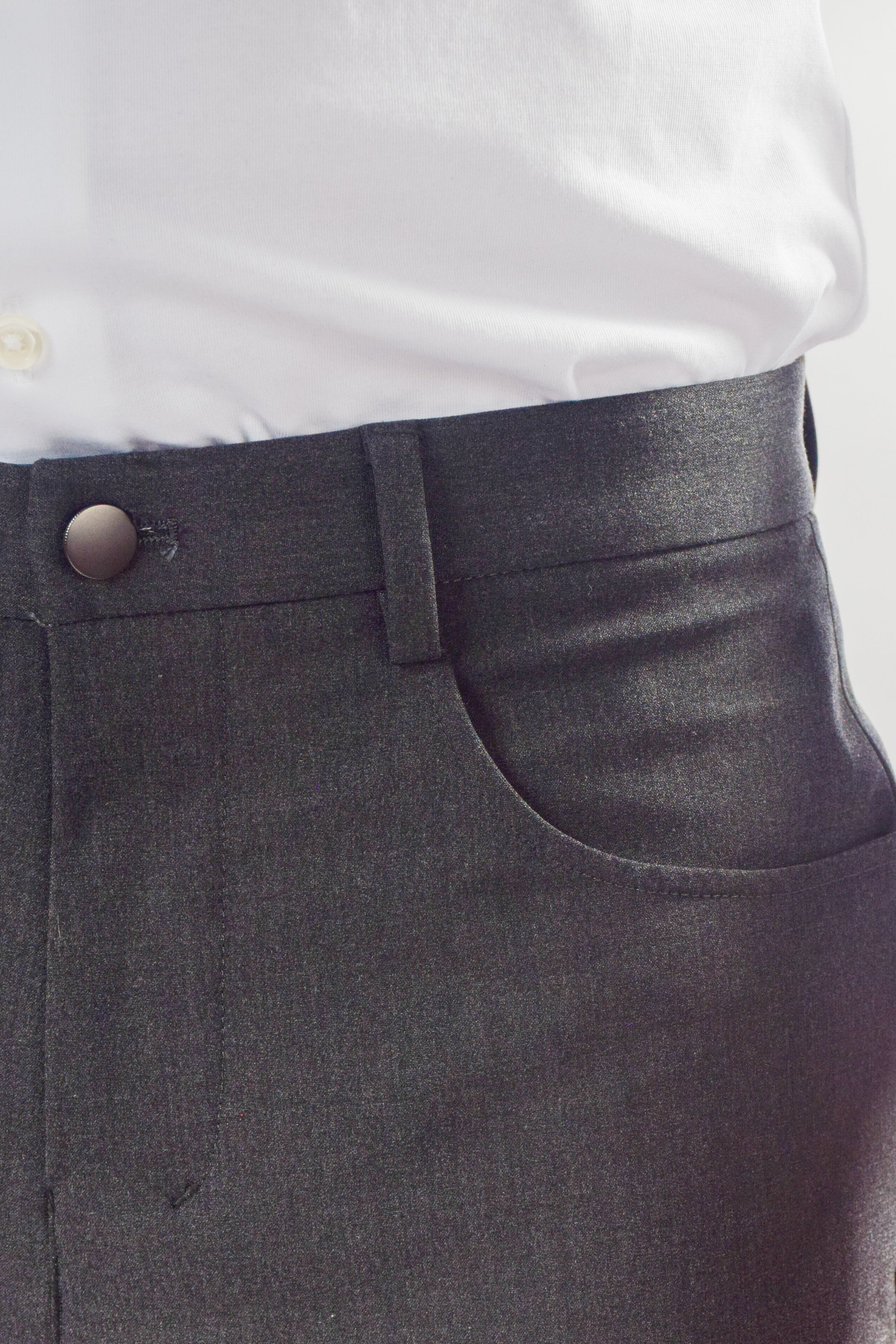 Charcoal Essential Stretch Pants - Atica Man