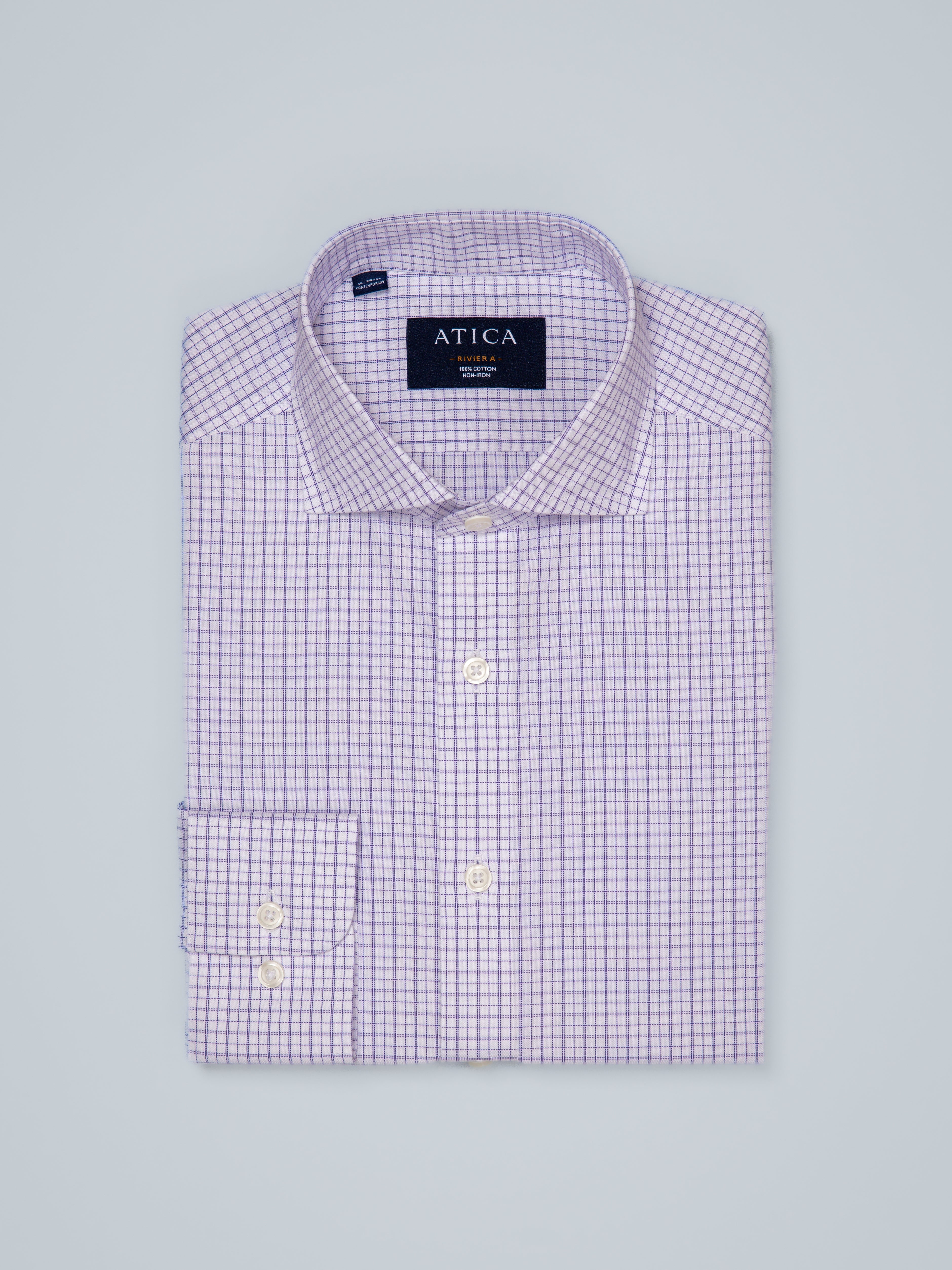 Riviera Classic Stripe Check Shirt - Atica Man