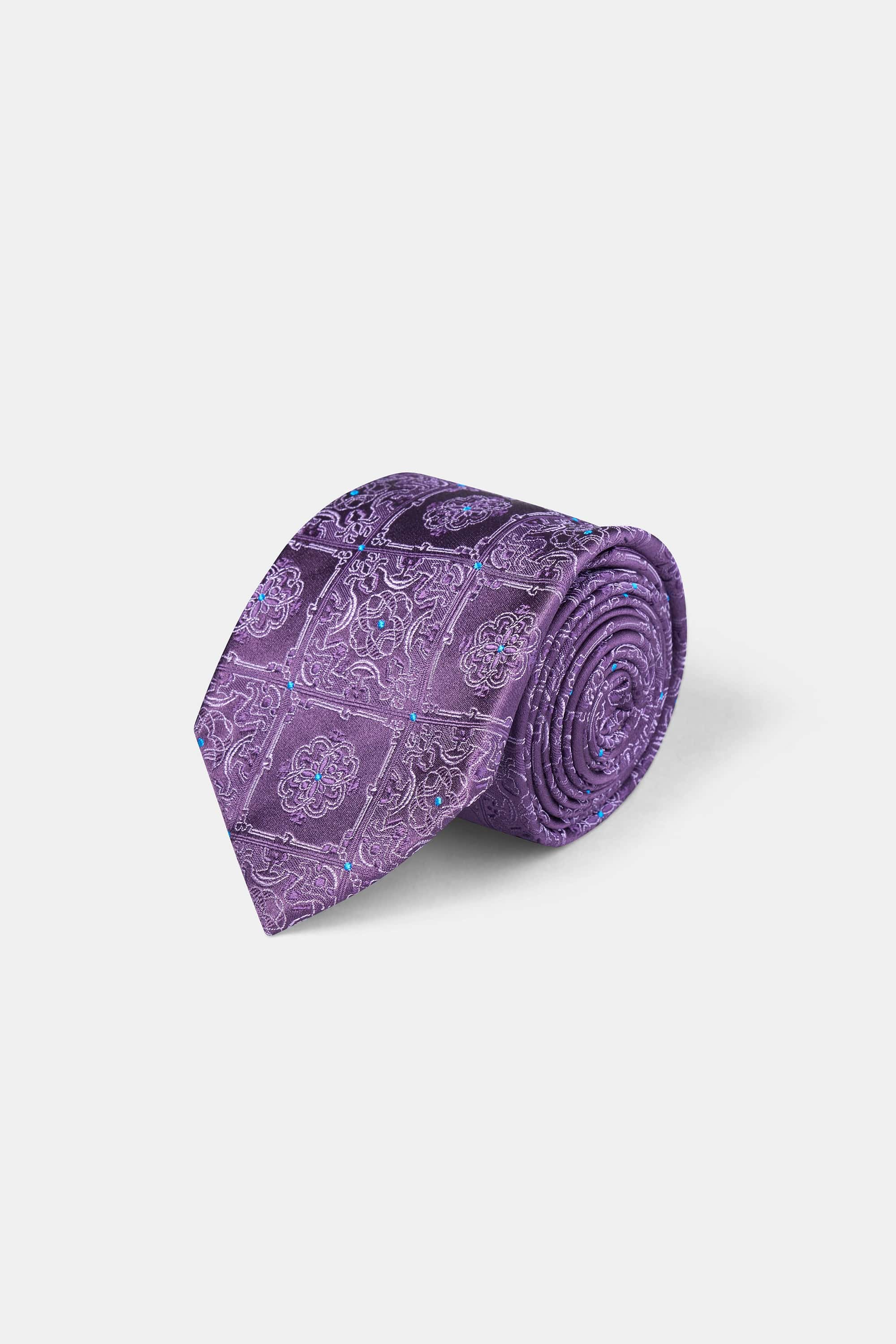 Woven Tie | 100% Silk | Medallion Pattern.