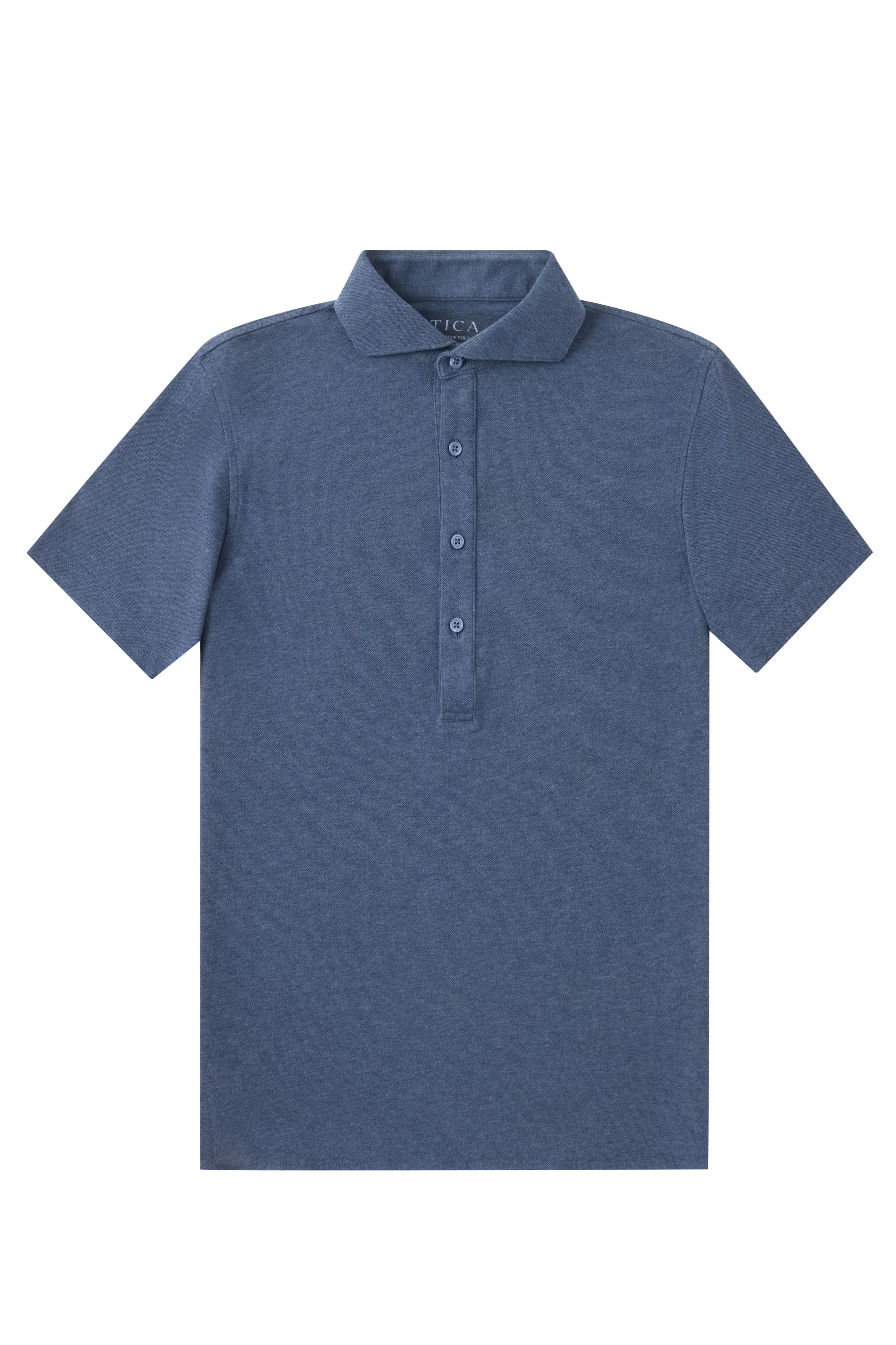 Dress Collar Performance Polo - Heather Blue - Atica Man