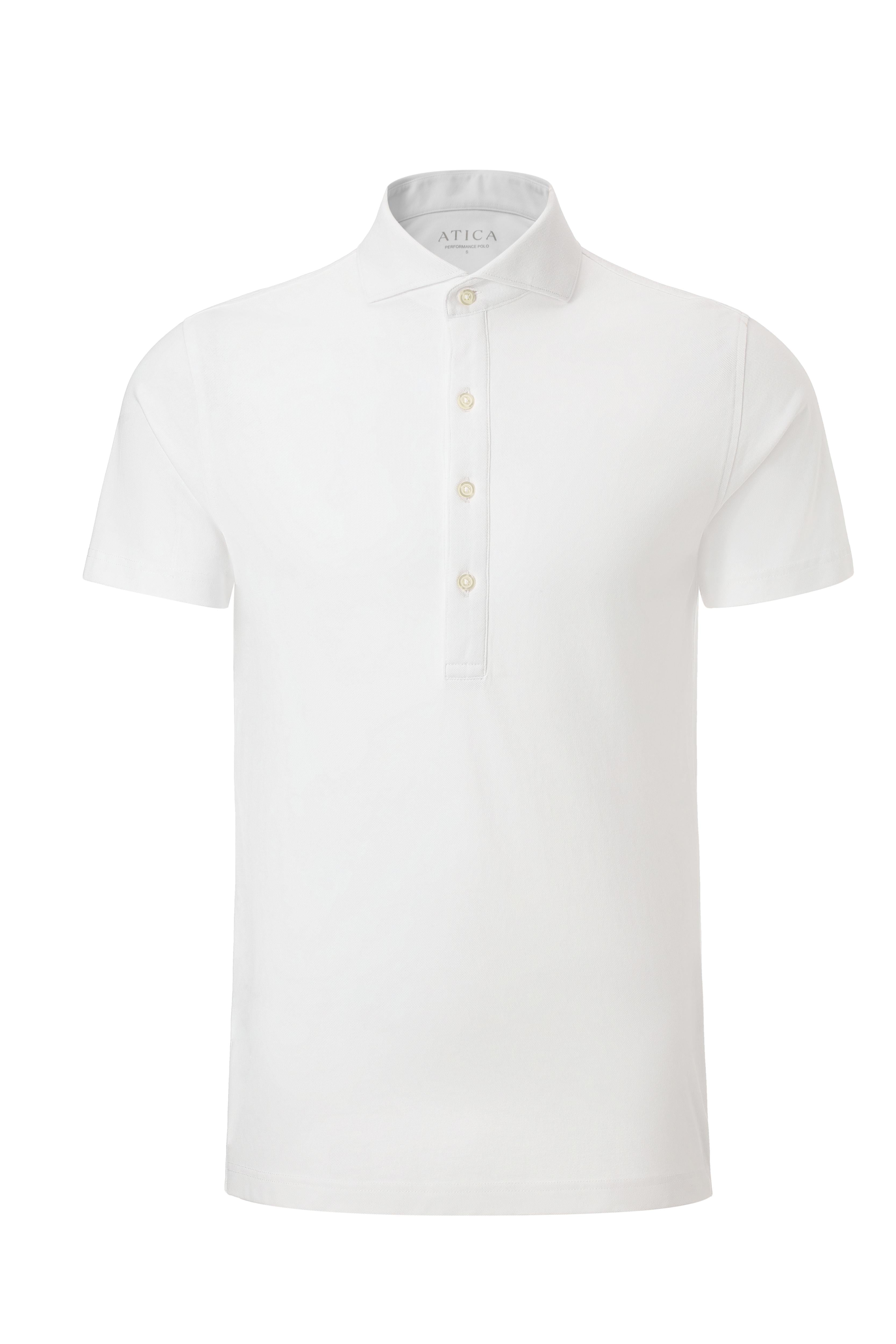 Dress Collar Performance Short Sleeve Polo - White