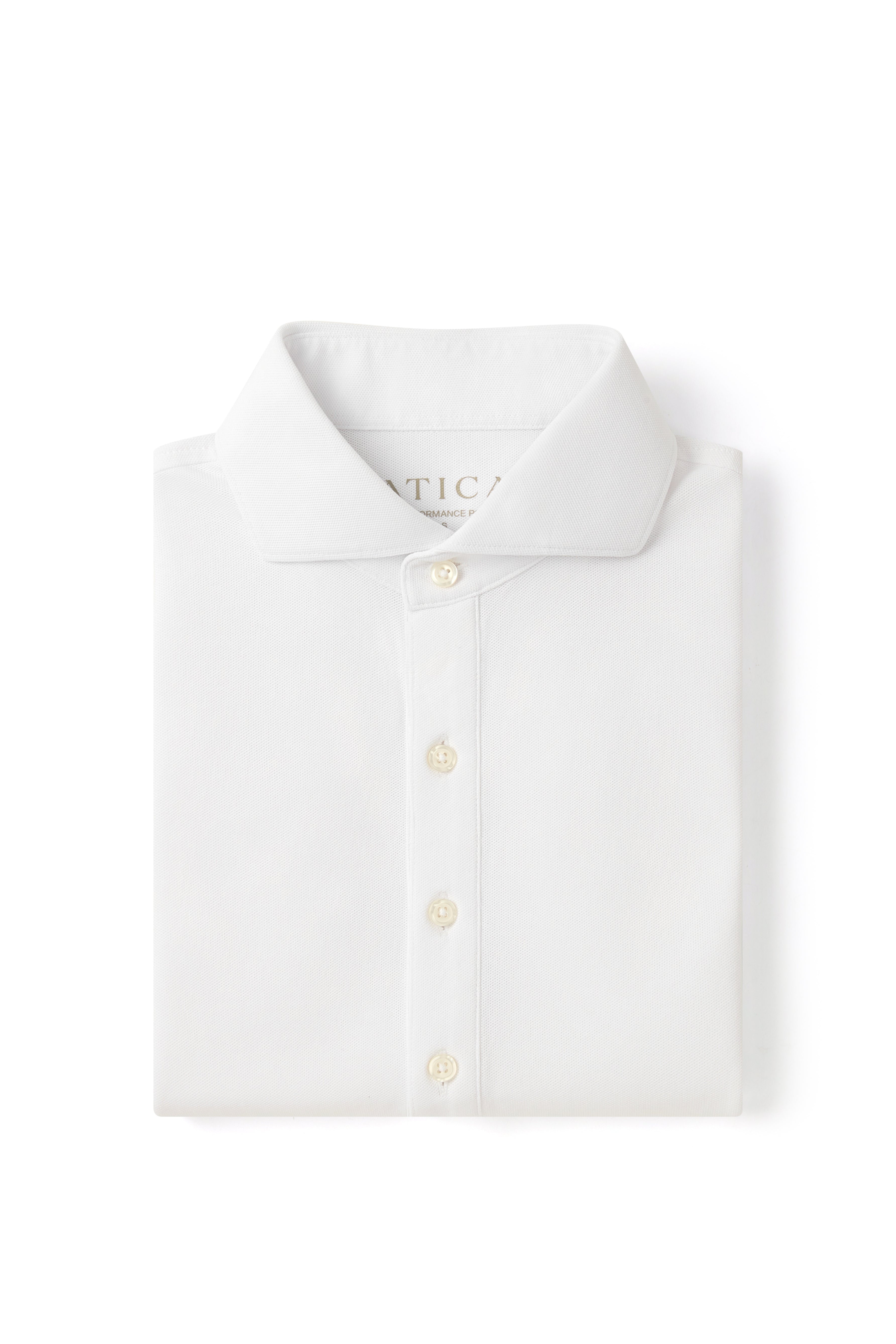 Dress Collar Performance Short Sleeve Polo - White