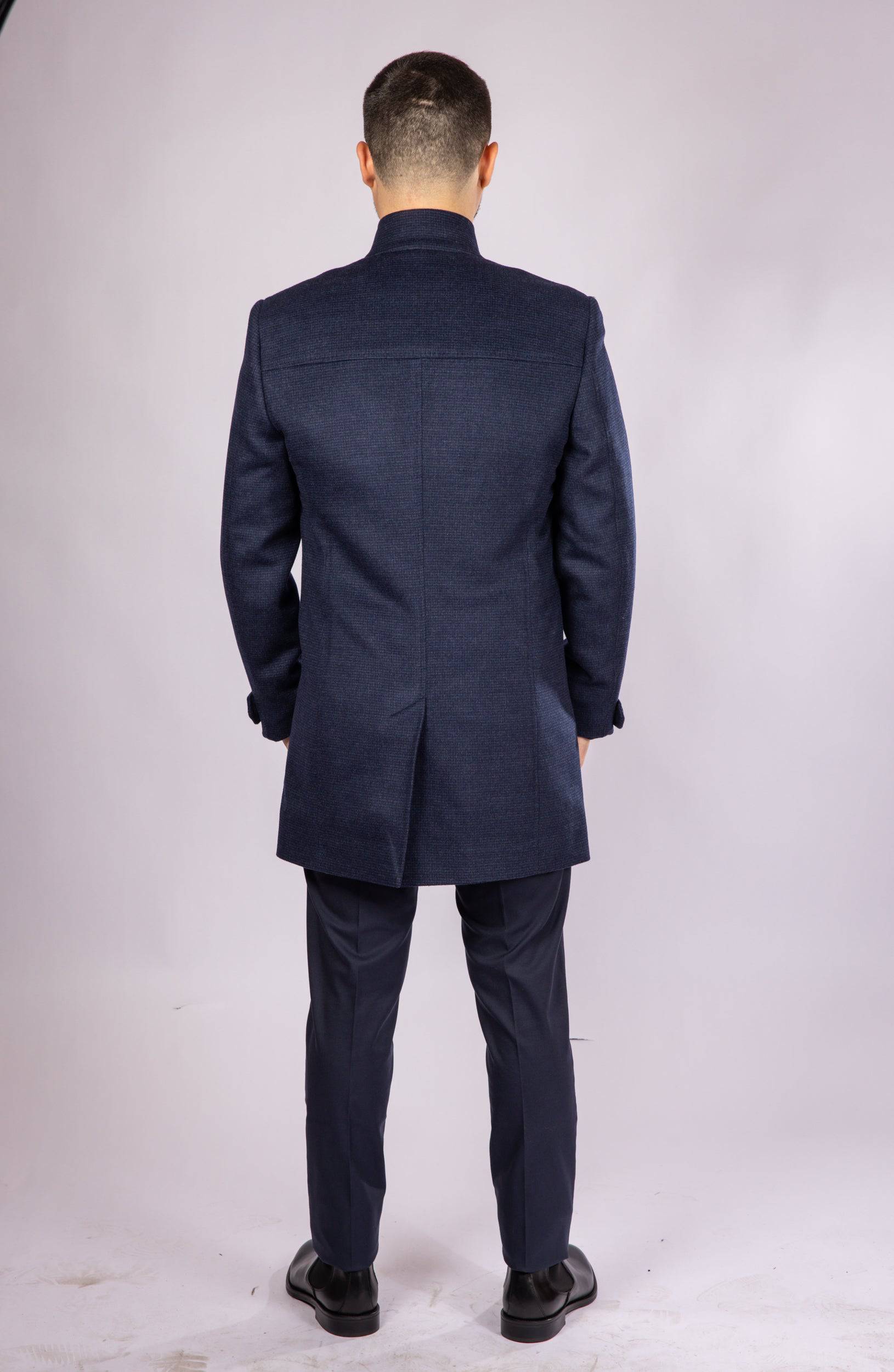 Standing Collar Wool Carcoat - Atica Man