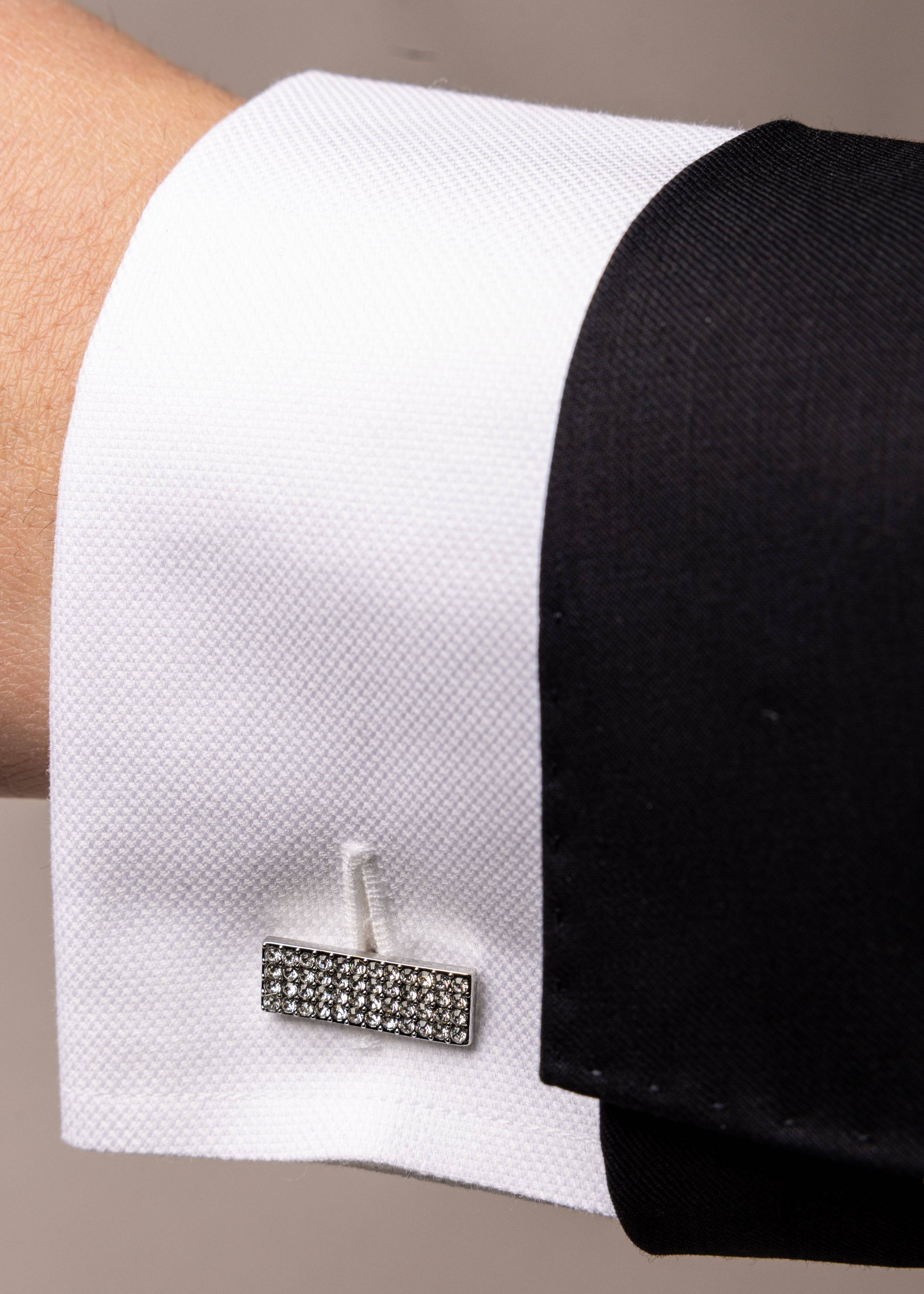 Swarovski Crystal Bar Cufflinks - Atica Man
