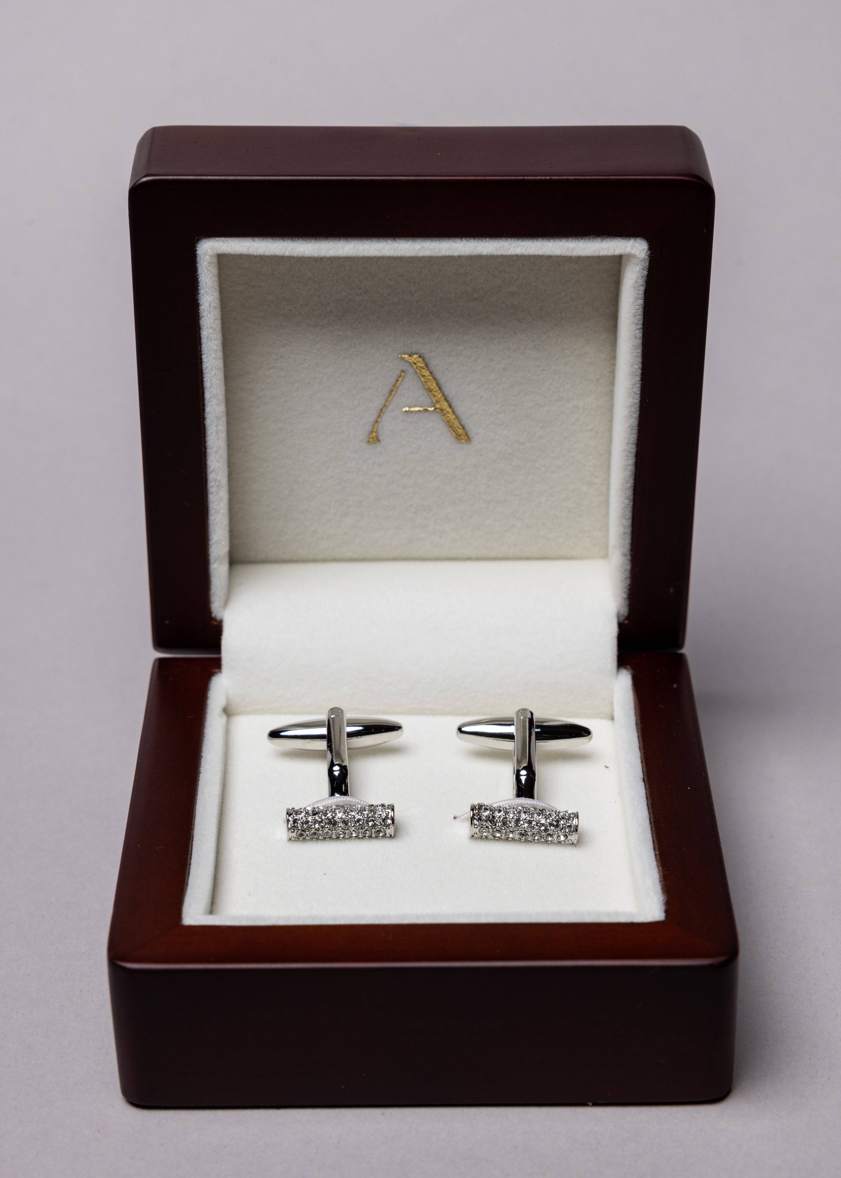 Swarovski Diamond Bar Cufflinks - Atica Man