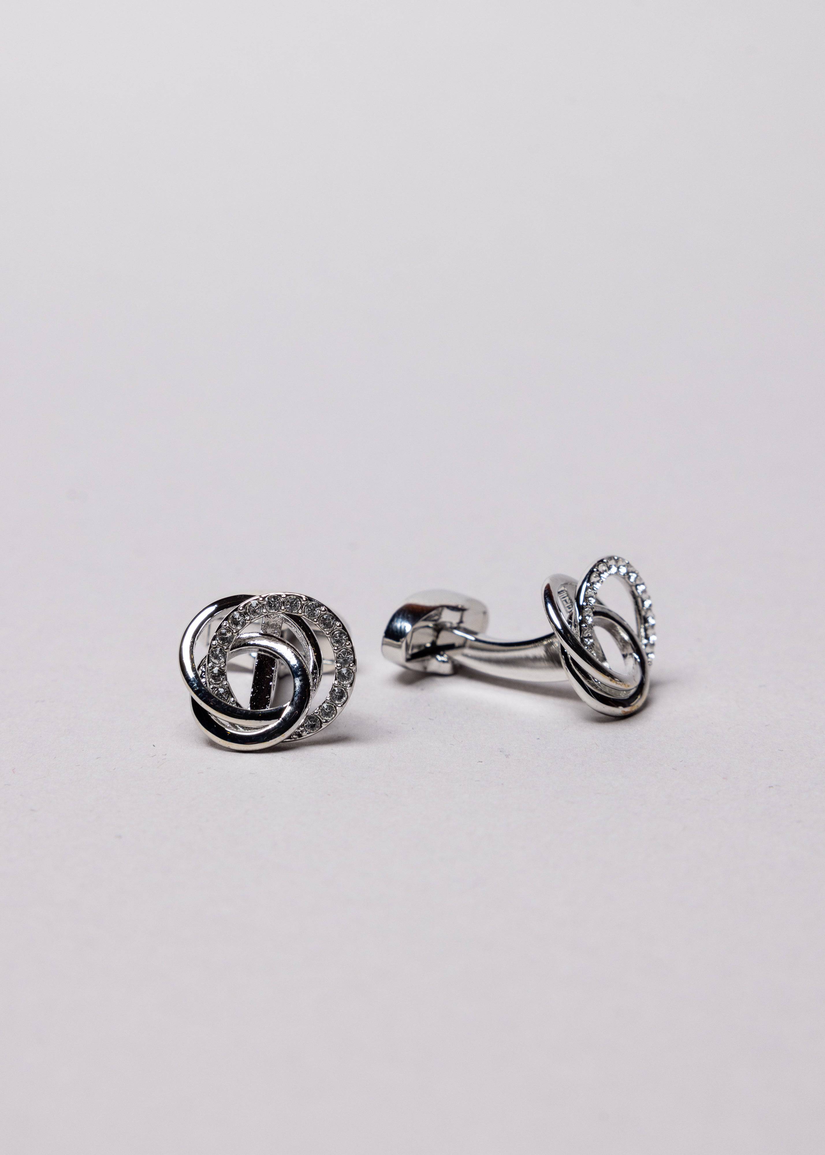 Swarovski Interspiral Diamond Stud Cufflinks - Atica Man