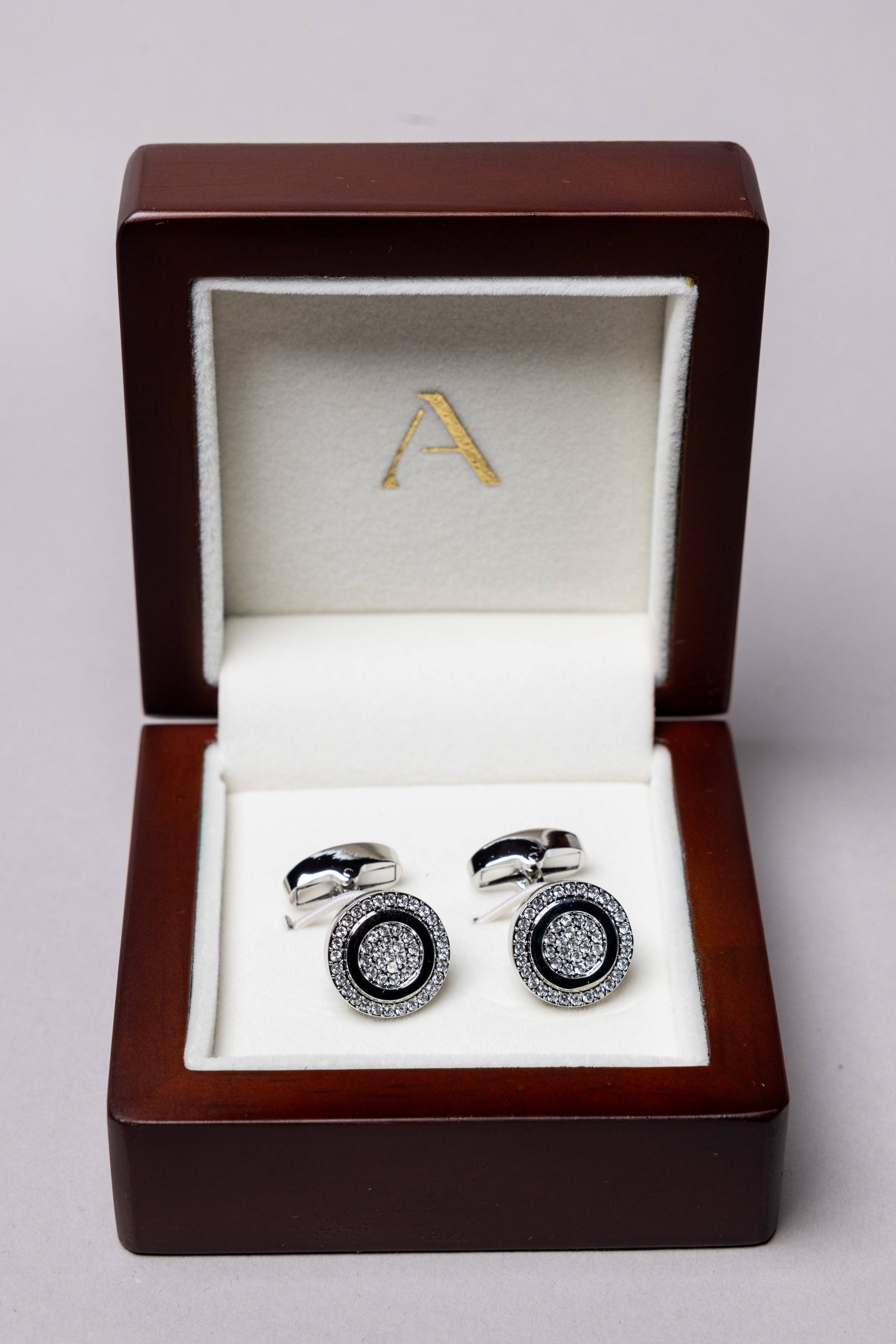 Swarovski Round Cubic Cufflinks - Atica Man