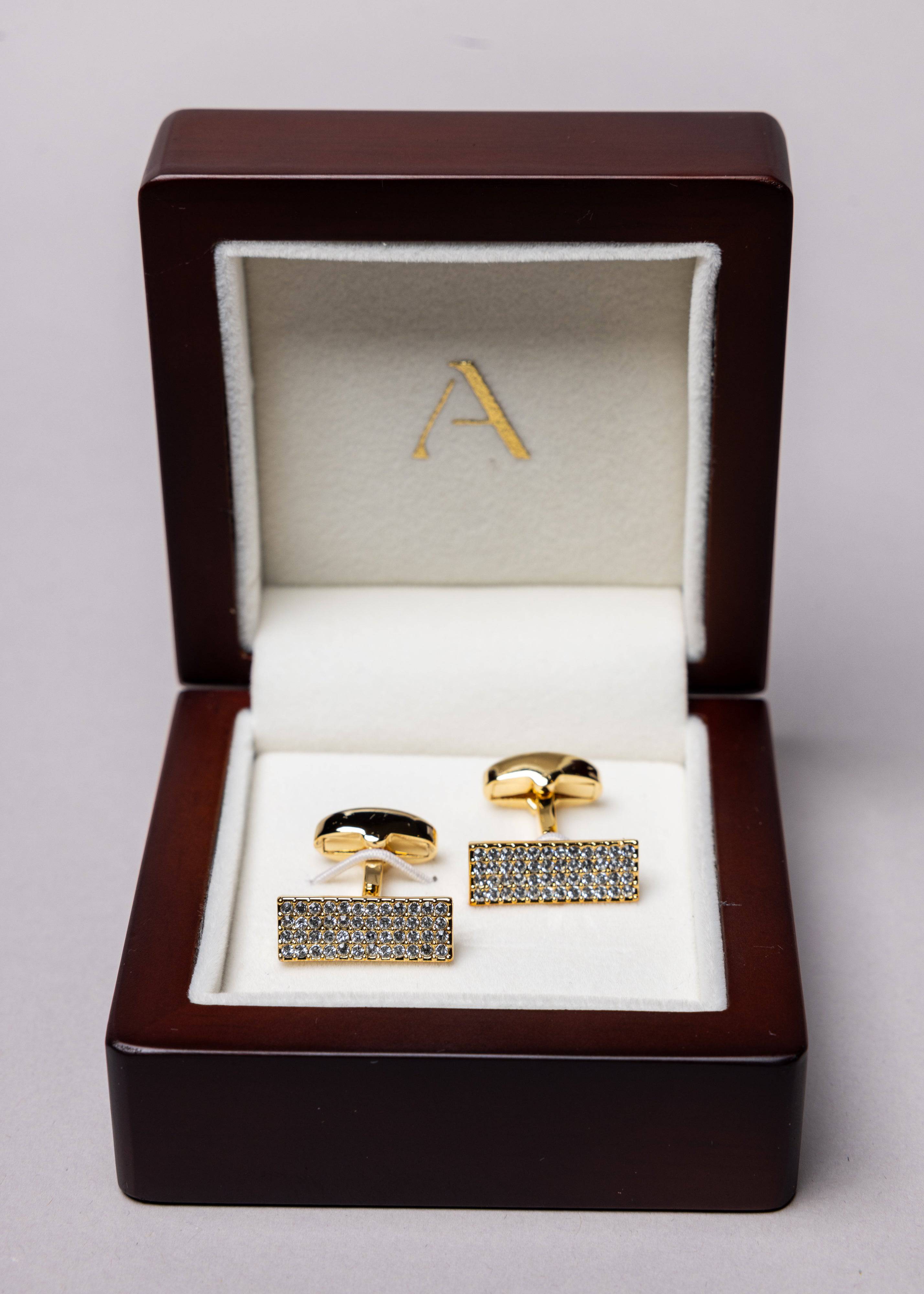Swarovski Crystal Bar Cufflinks - Atica Man
