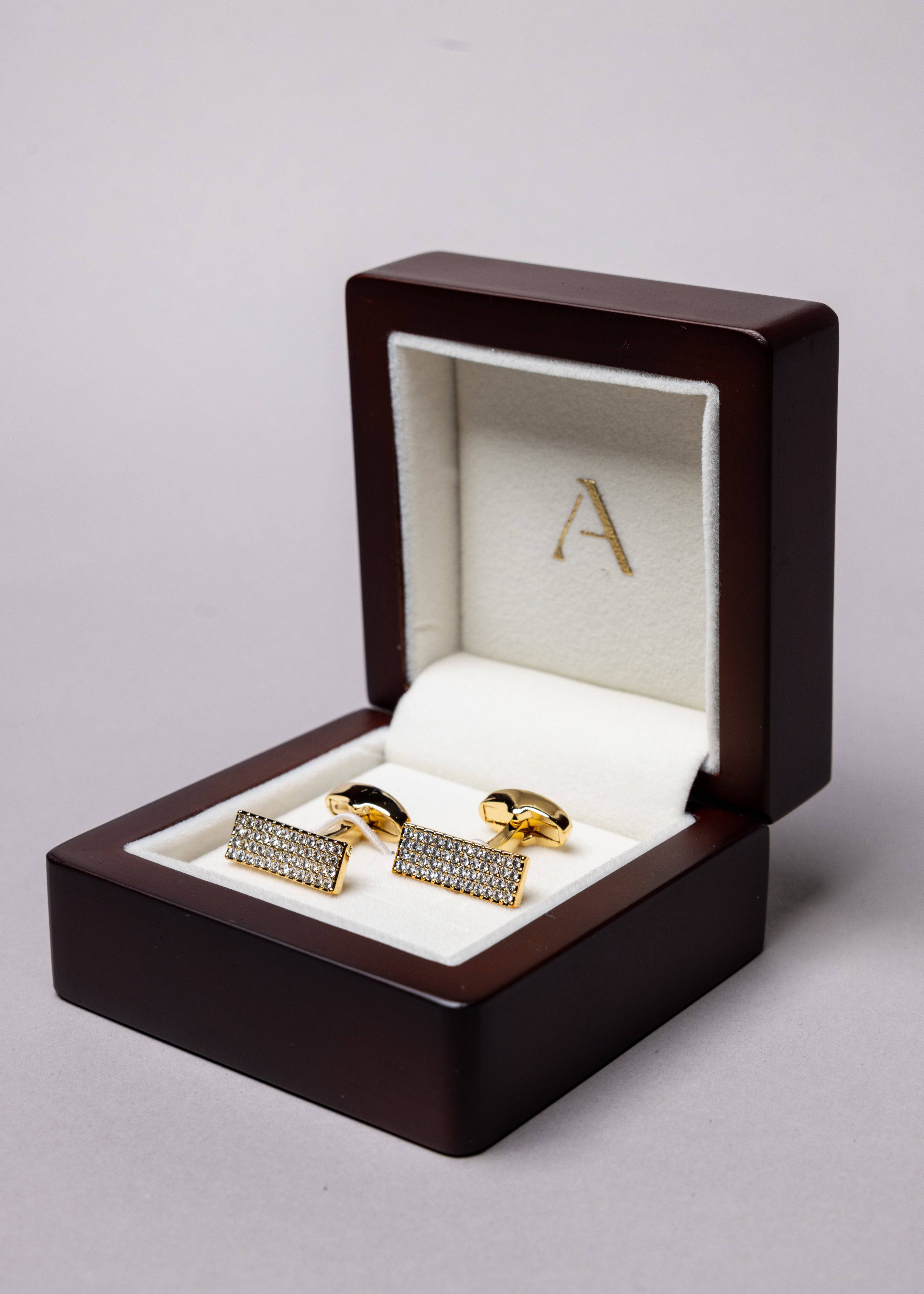 Swarovski Crystal Bar Cufflinks - Atica Man
