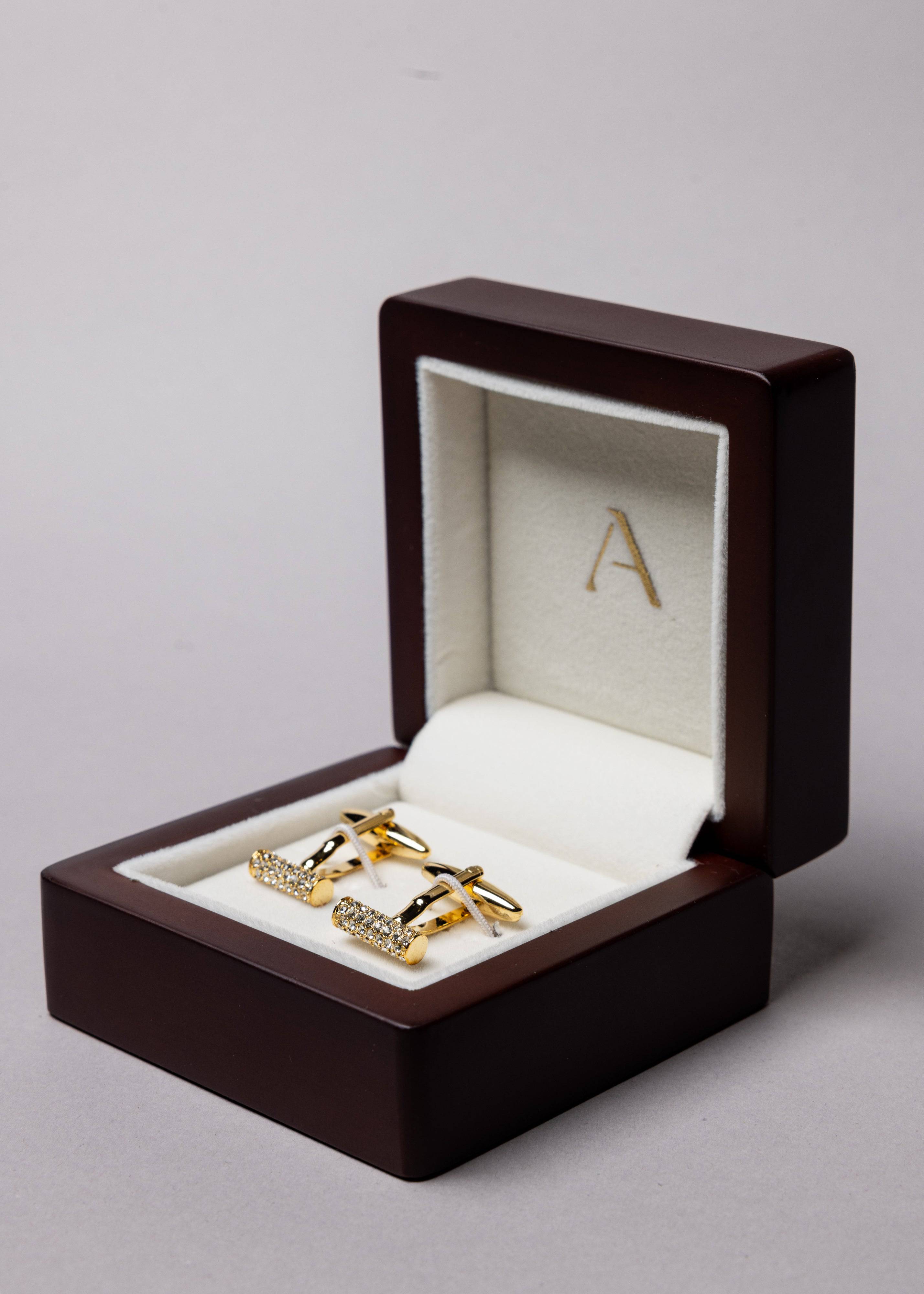 Swarovski Diamond Bar Cufflinks - Atica Man