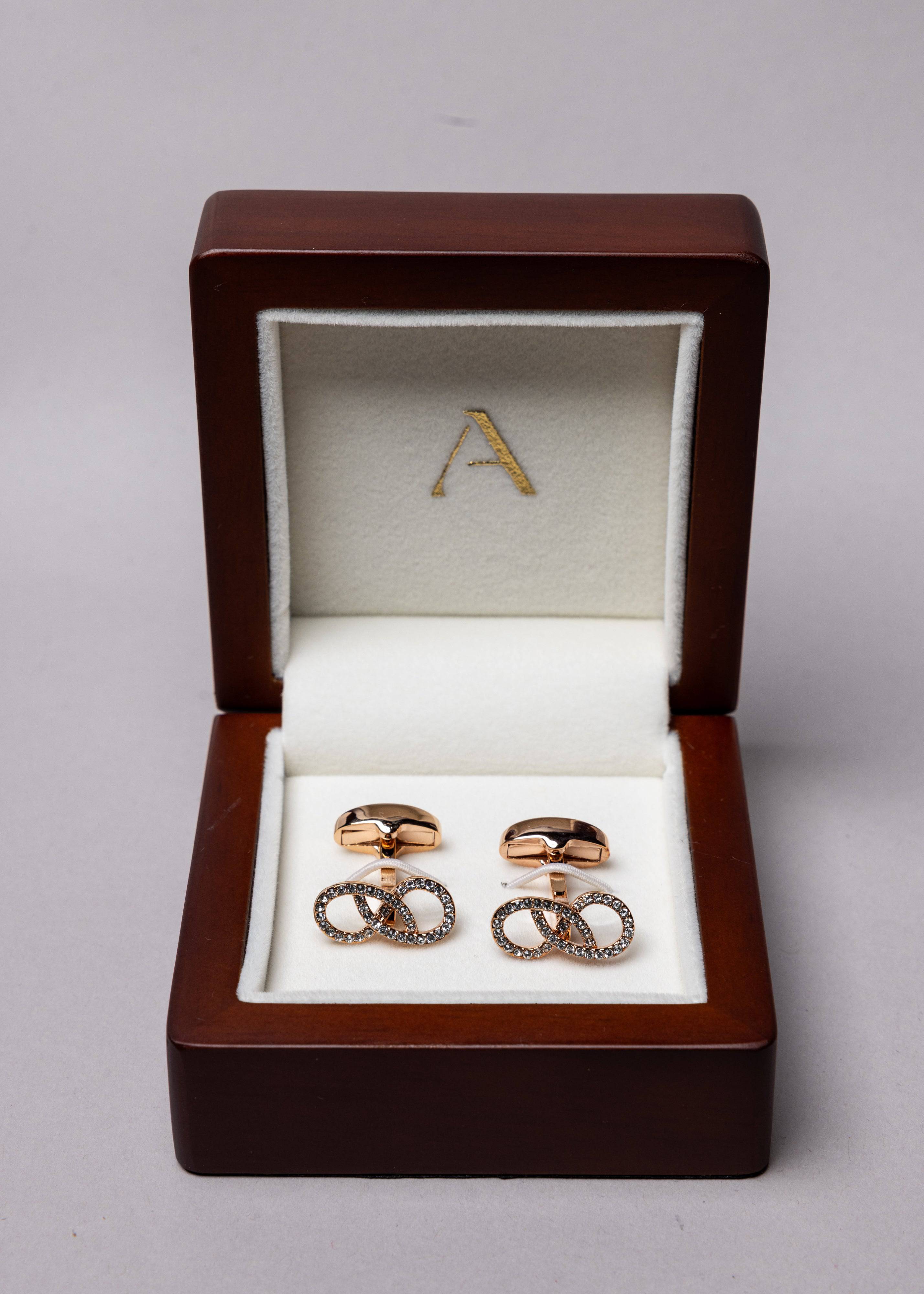 Swarovski Infinity Shaped Cufflinks - Atica Man