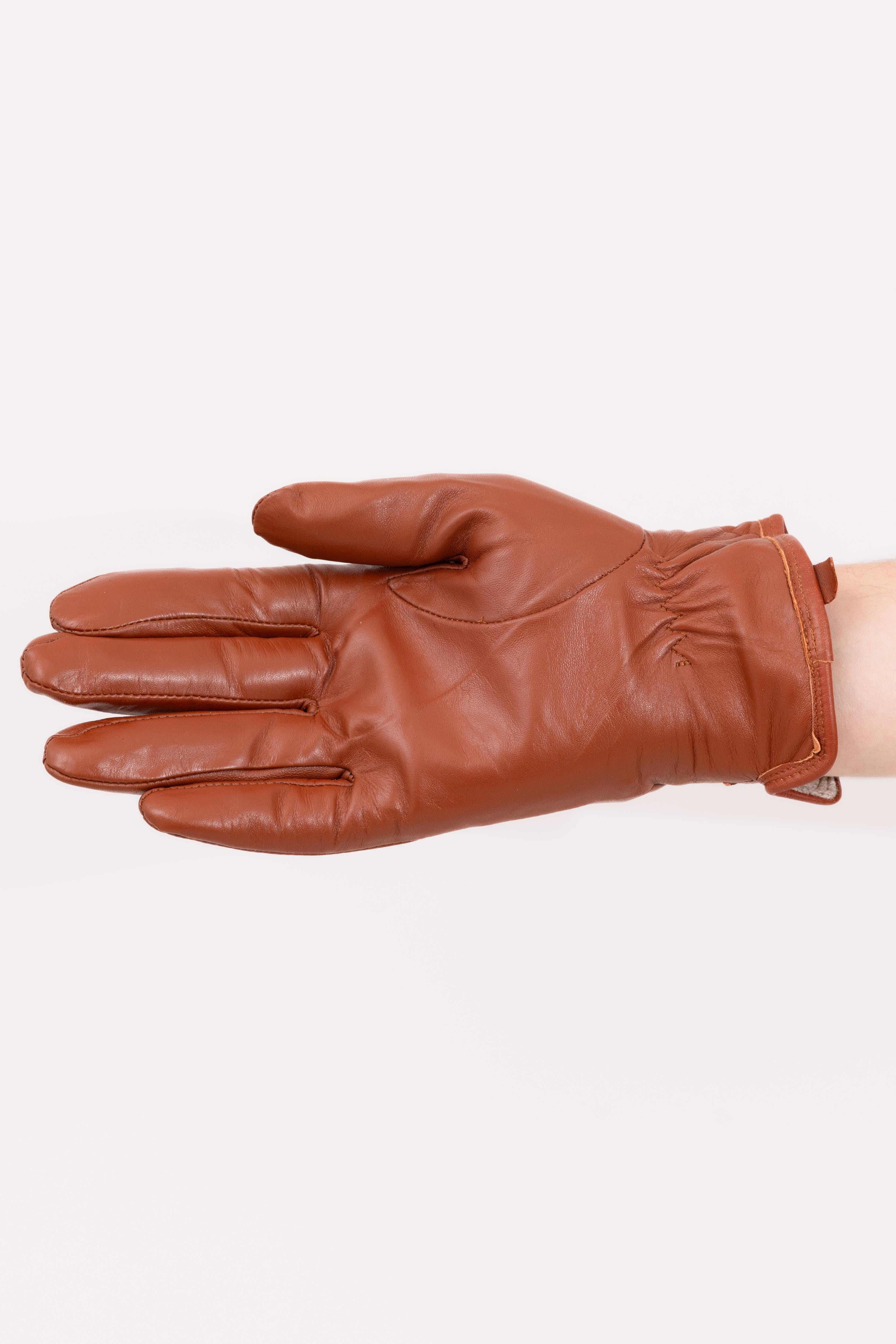 Men’s Nappa Leather Wool Lined Touchscreen Gloves - Atica Man