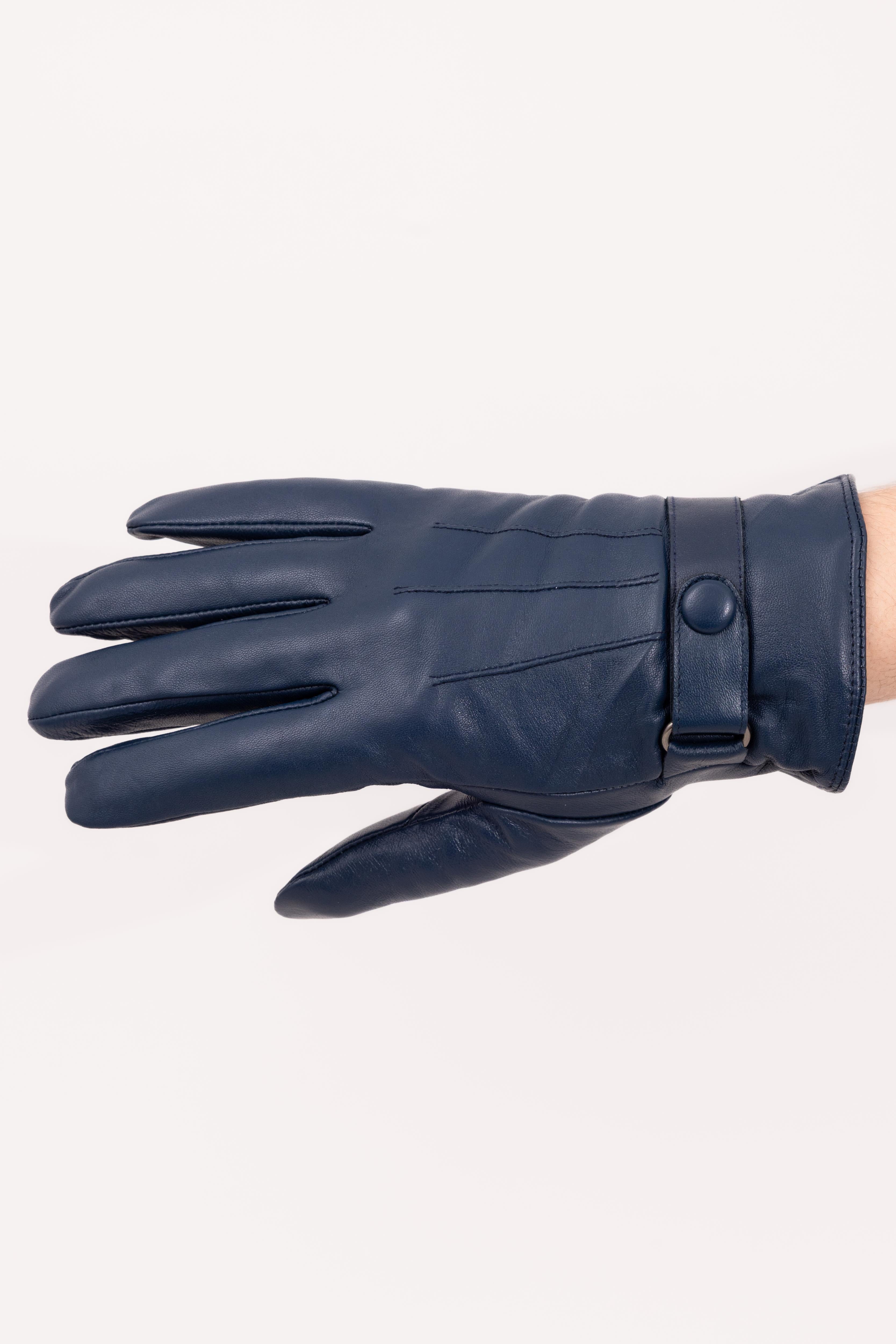 Men’s Nappa Leather Wool Lined Touchscreen Gloves with Wrist Buckle - Atica Man